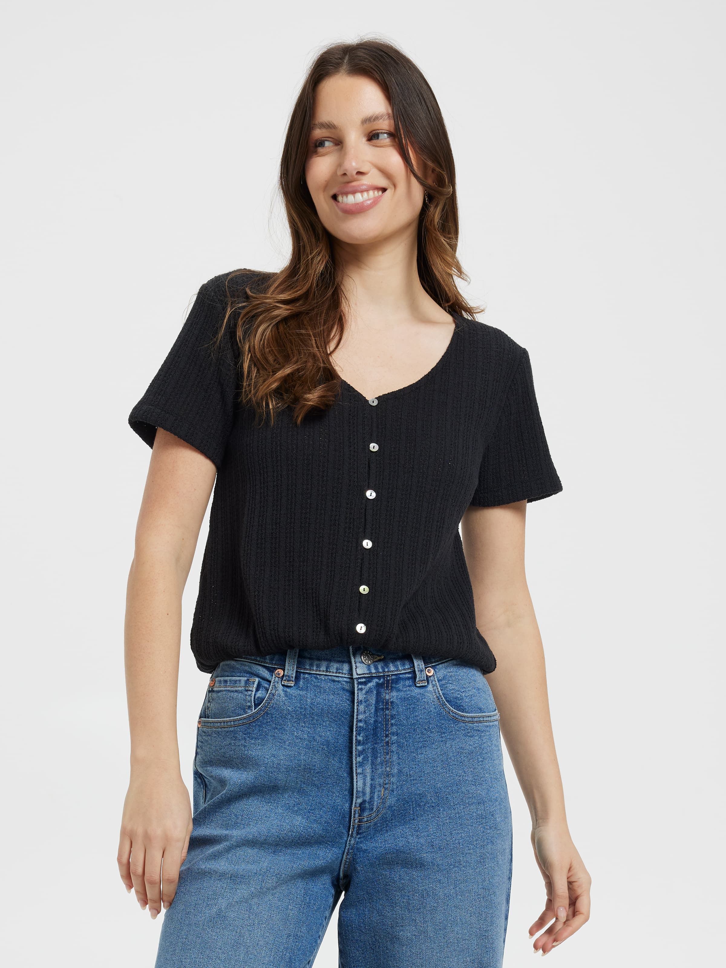 Camilla Bubble Hem Ss Top