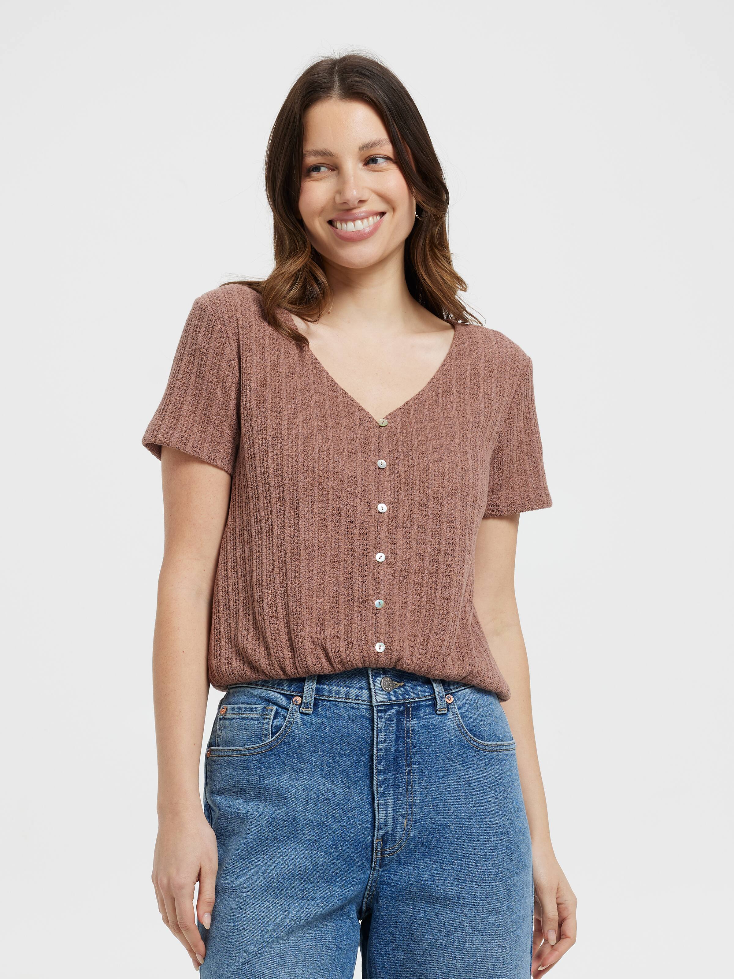 Camilla Bubble Hem Ss Top