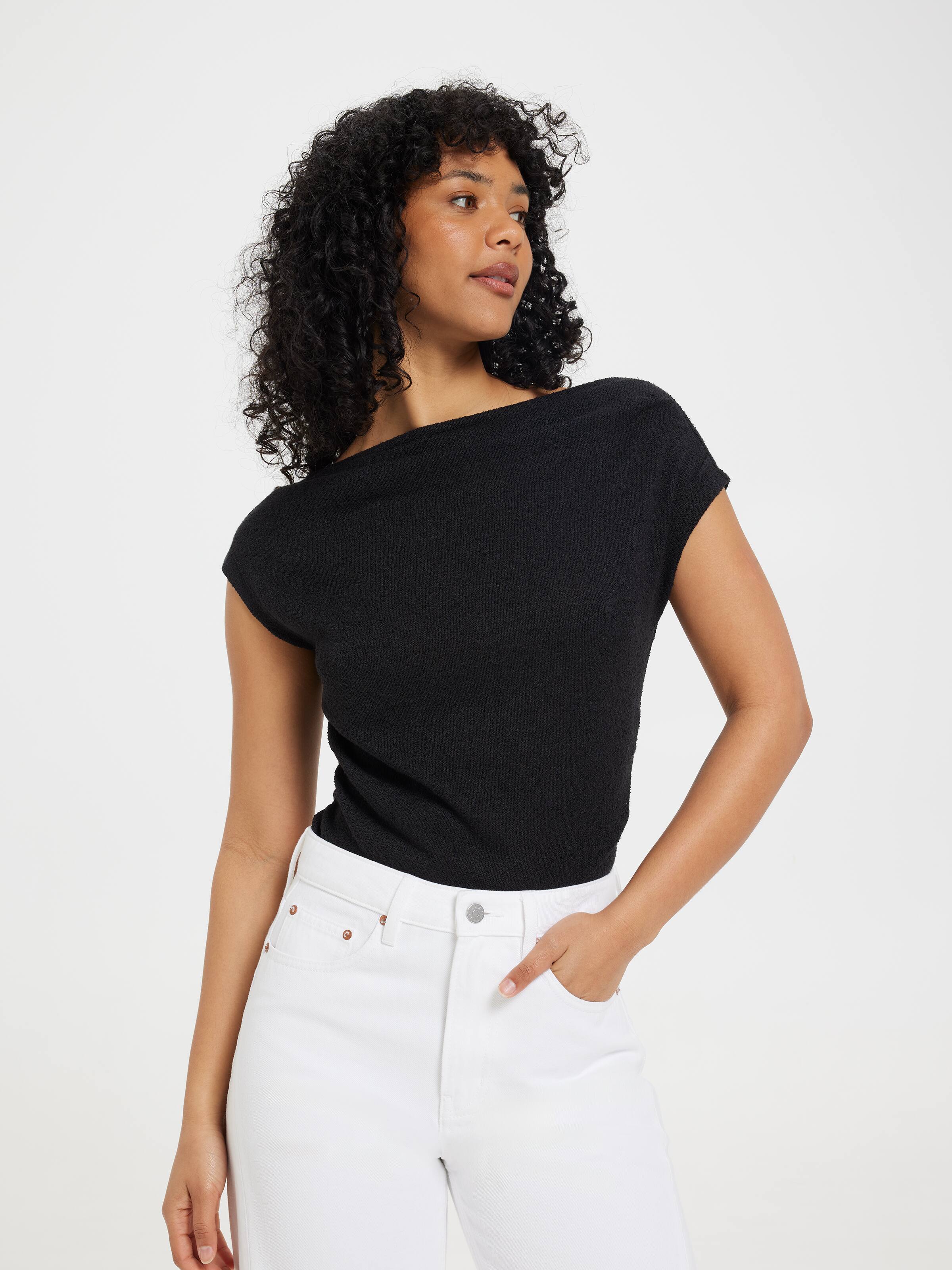 Jackie Cowl Neck Short Sleeve Top