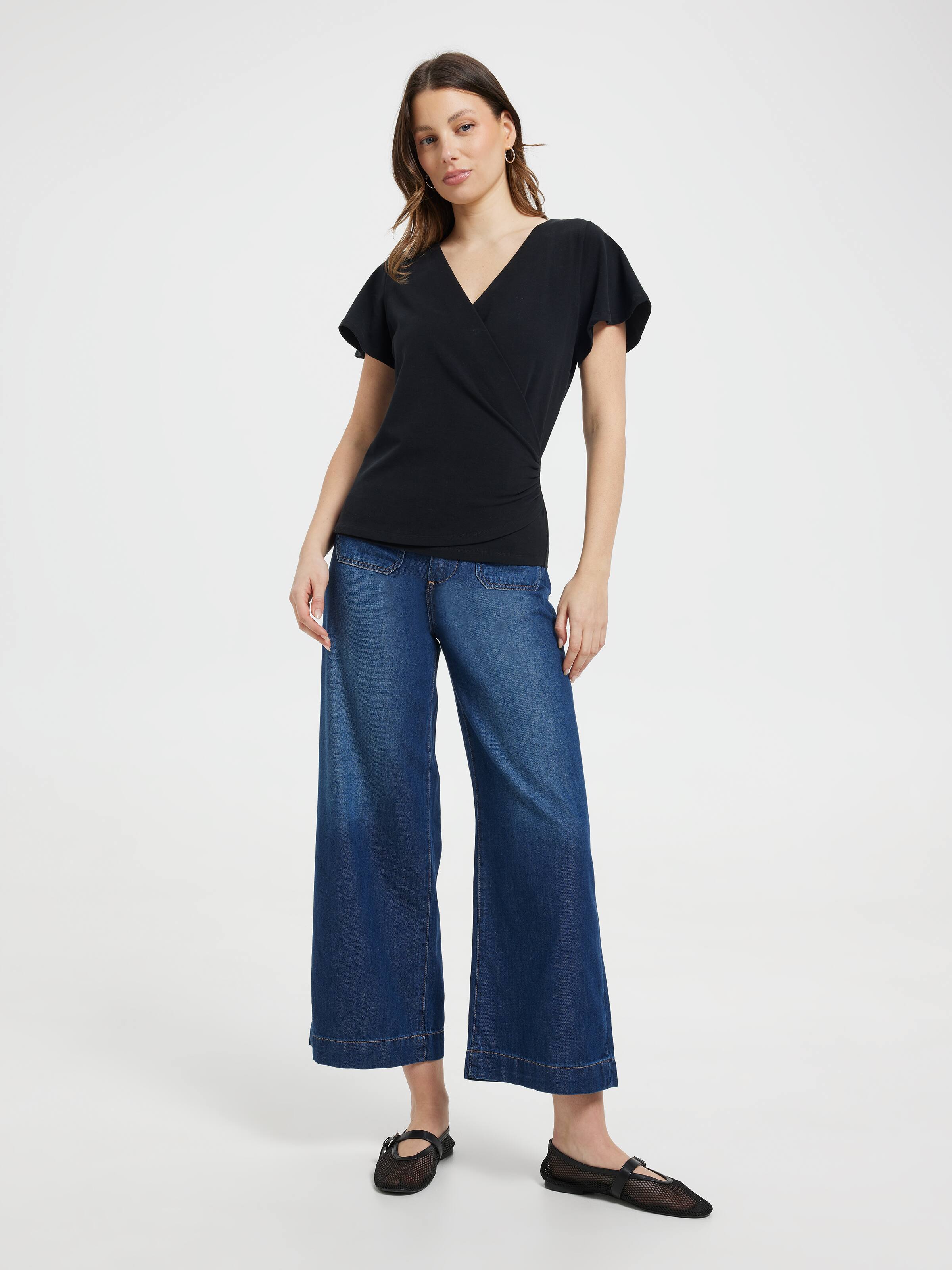 Quincy Short Sleeve Wrap Top