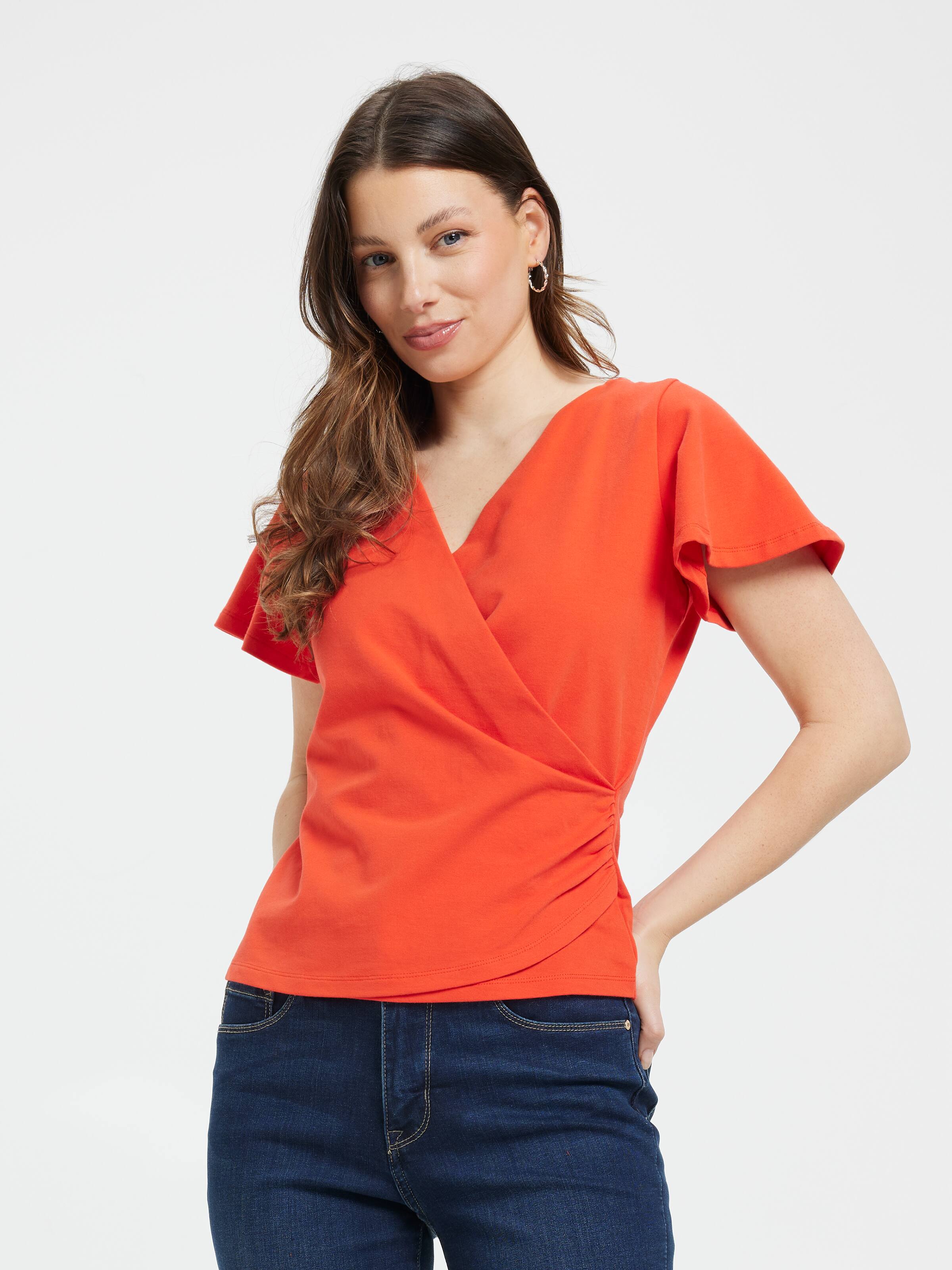 Quincy Short Sleeve Wrap Top