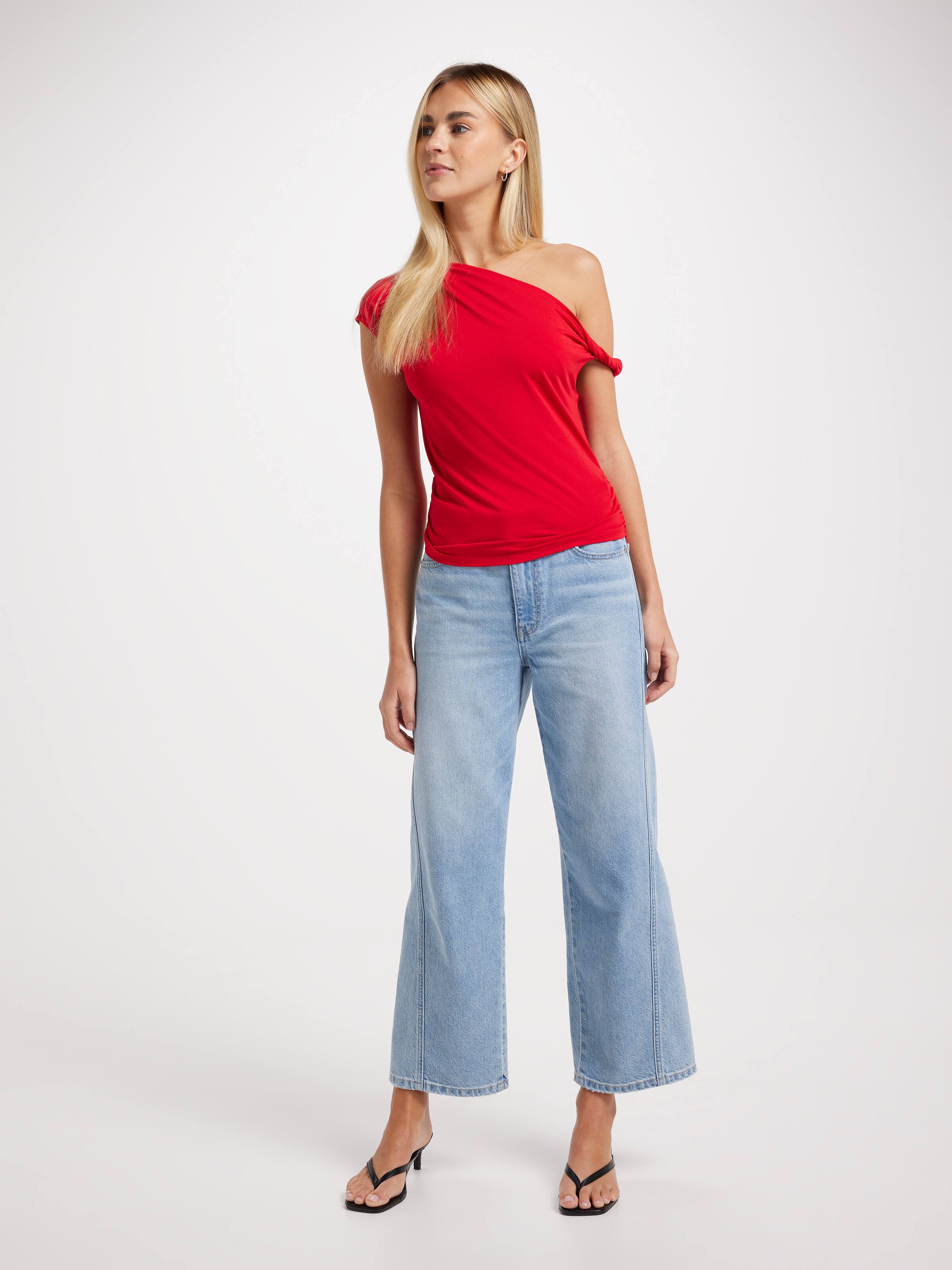 Lucia Twist Off Shoulder Top