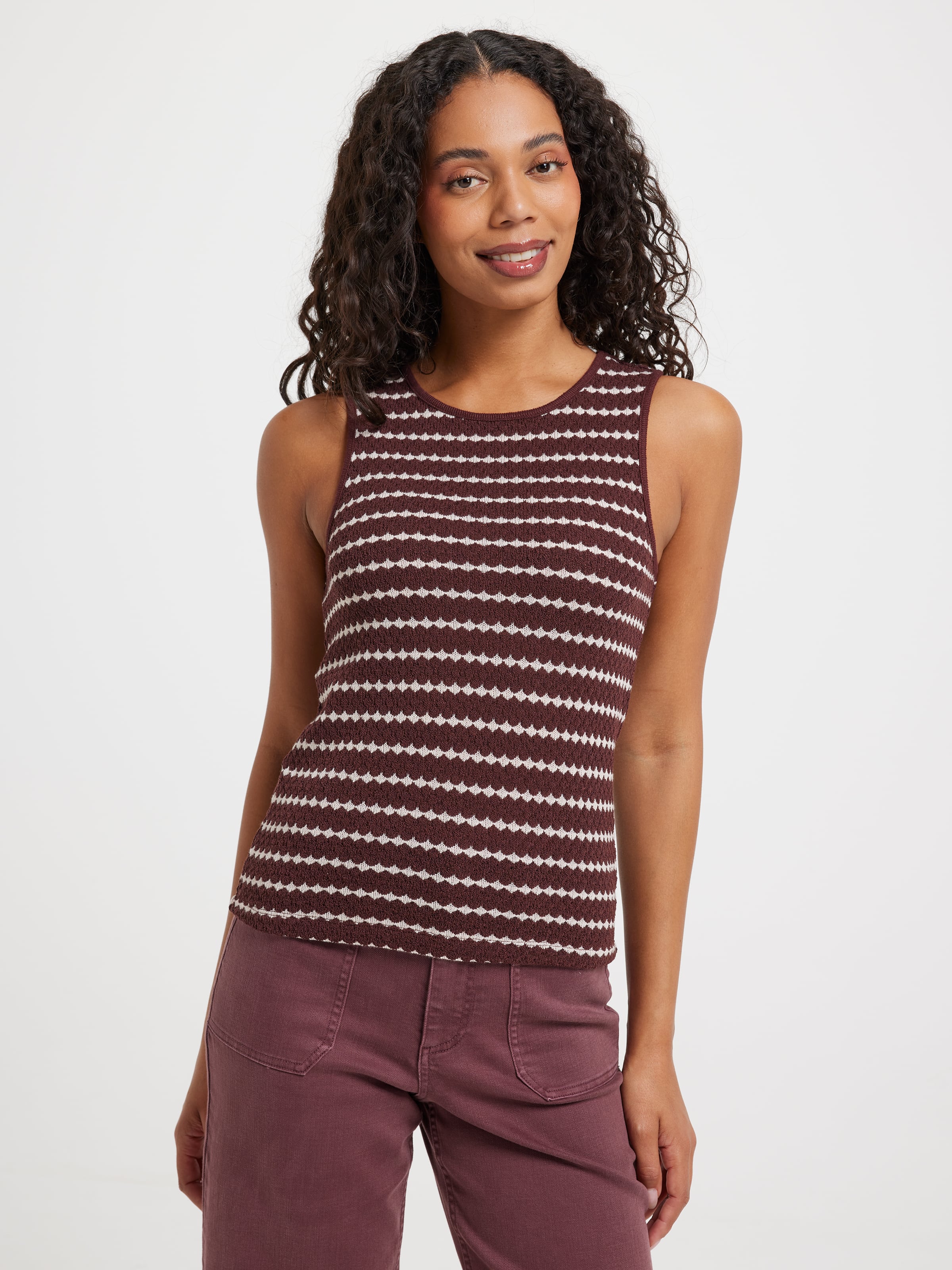 Ayla Crochet Textured Tank