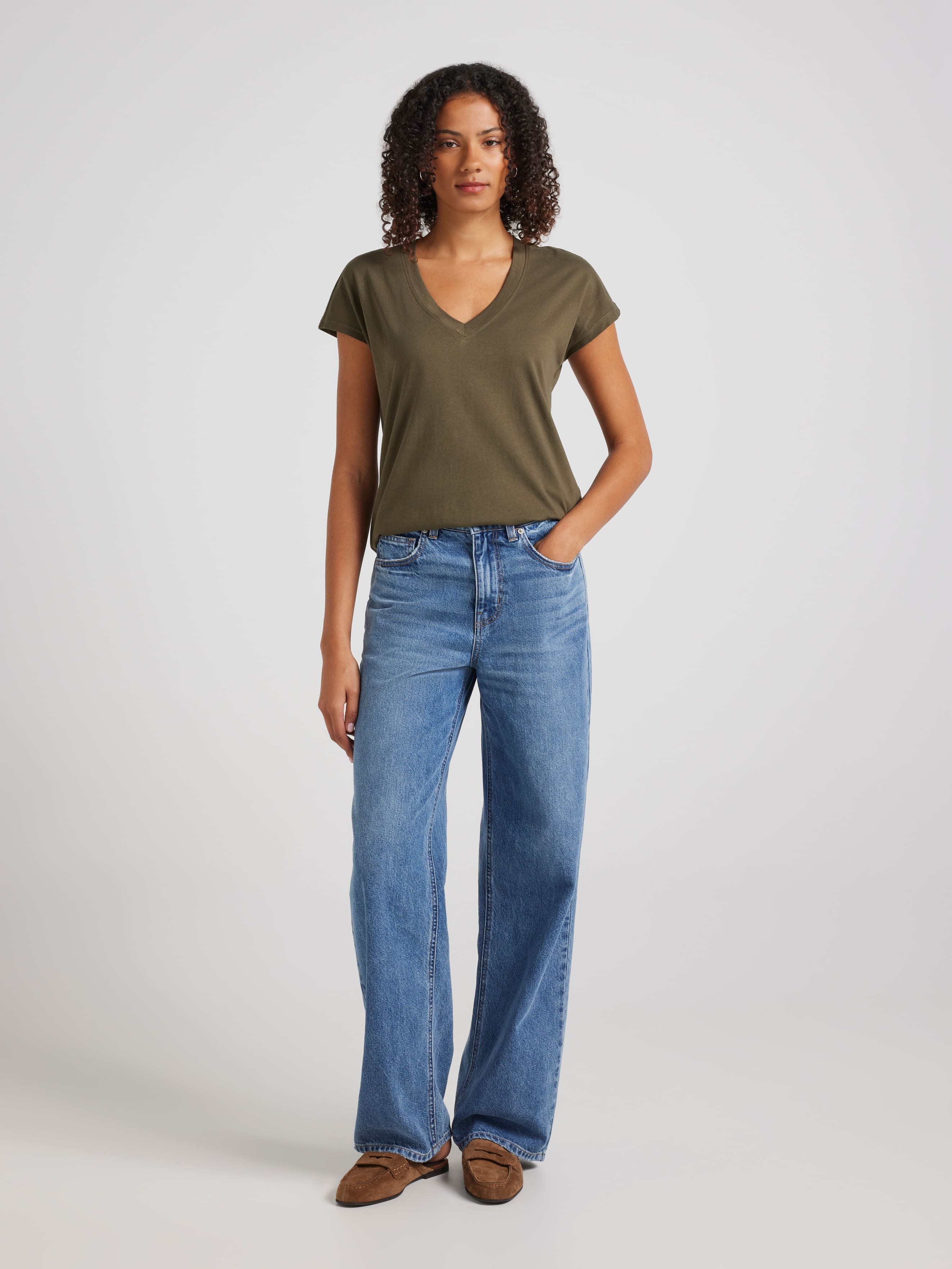 The Signature V Neck Tee