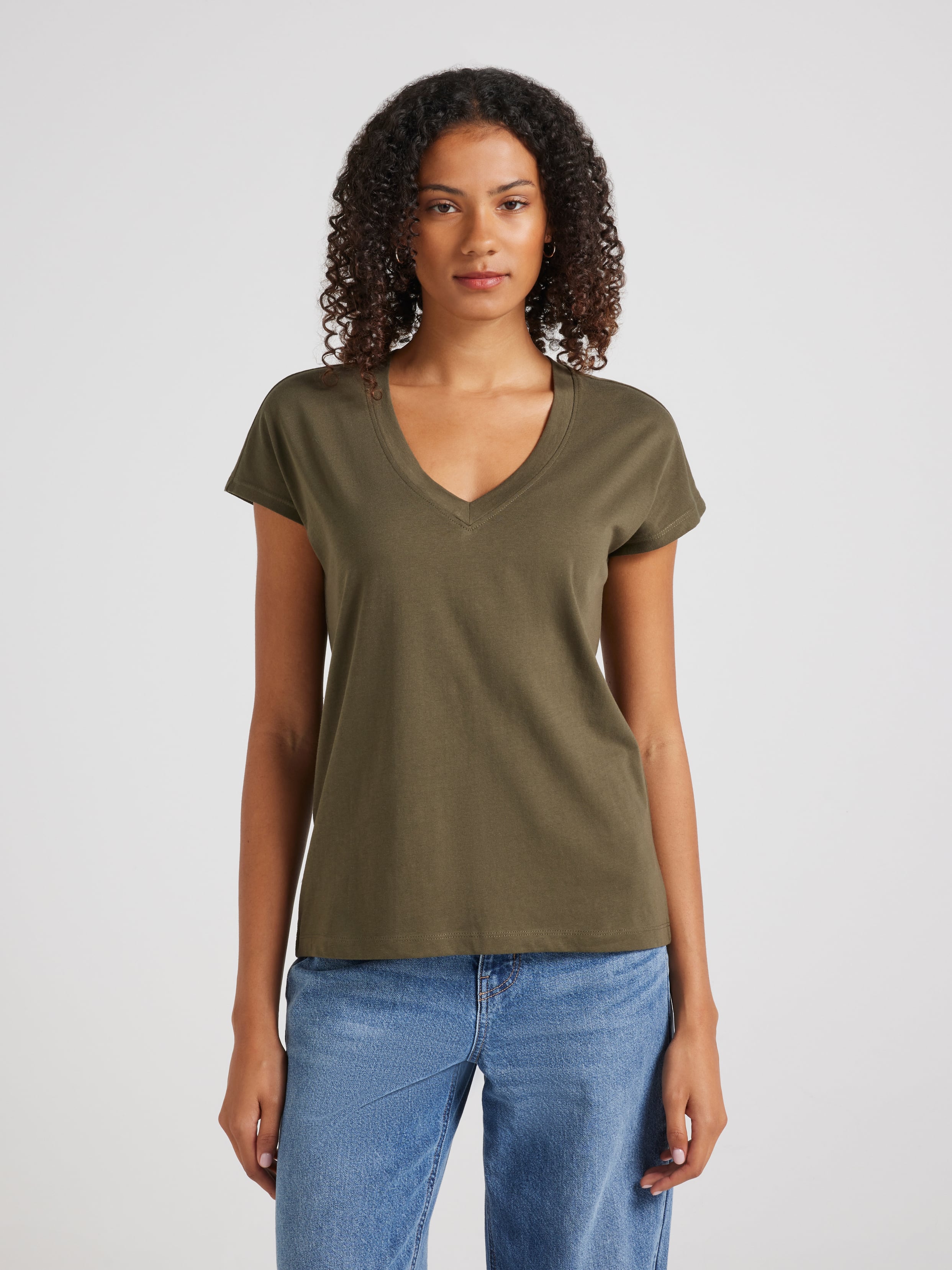 The Signature V Neck Tee