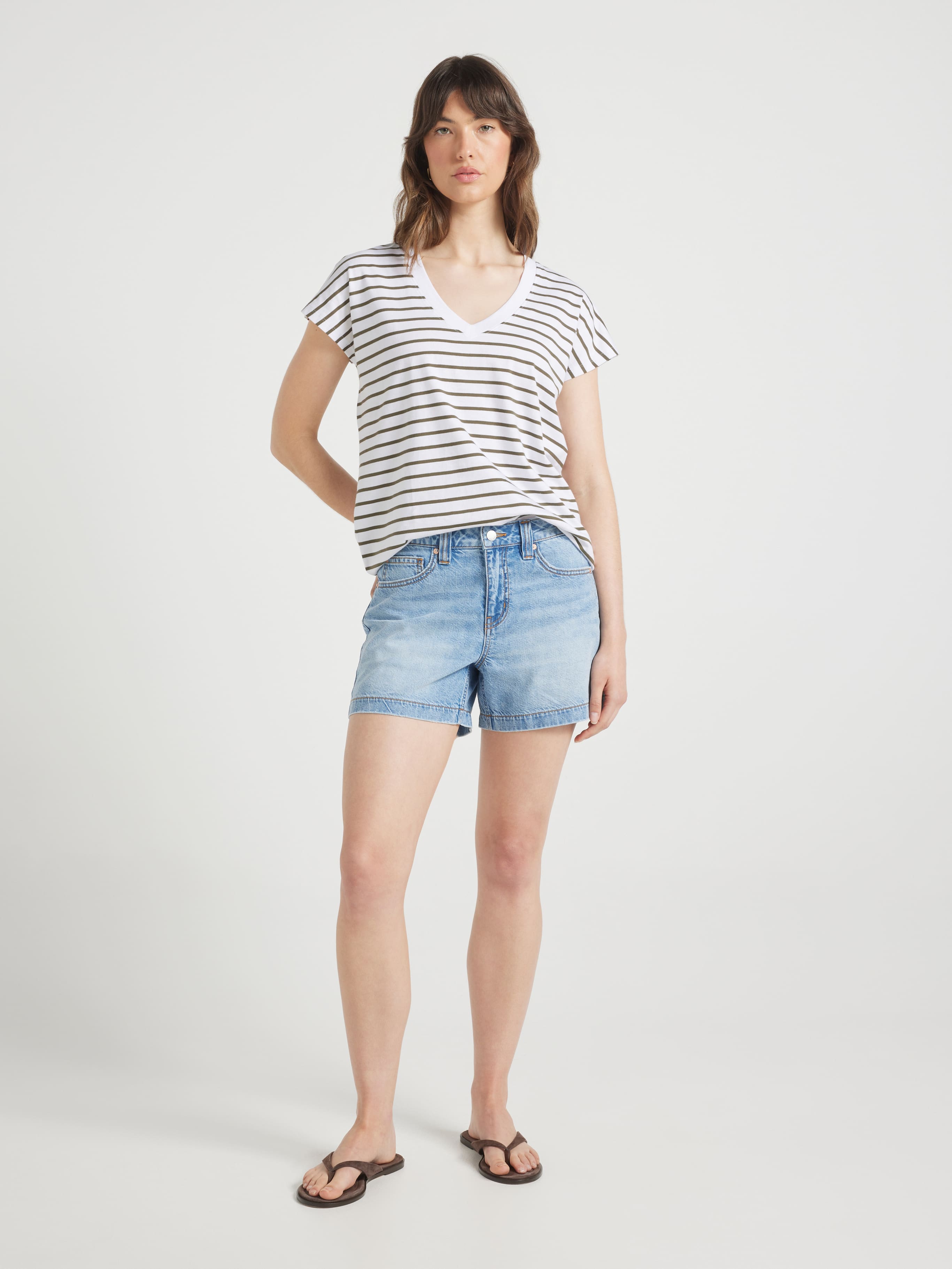 The Signature V Neck Tee