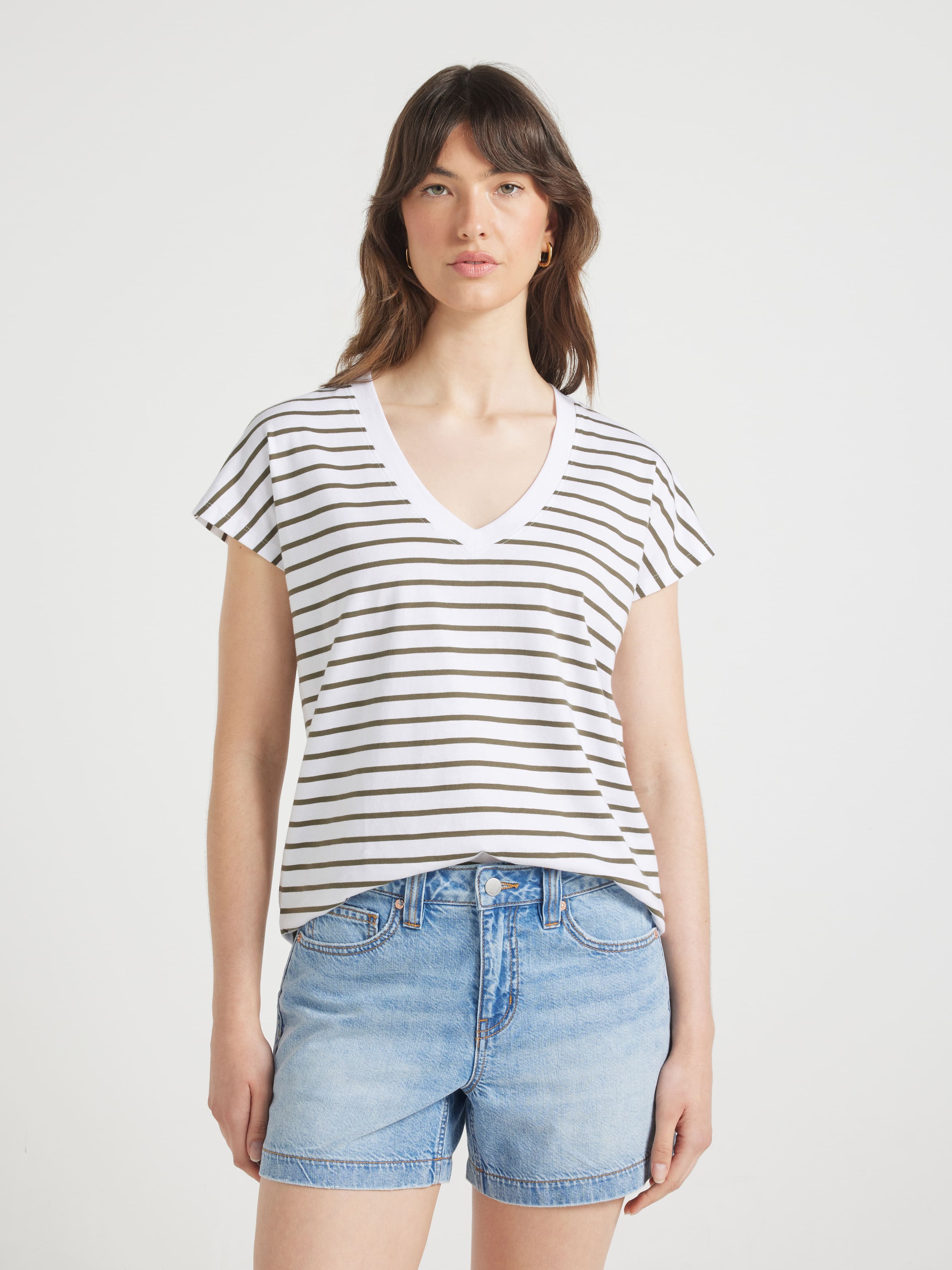 The Signature V Neck Tee