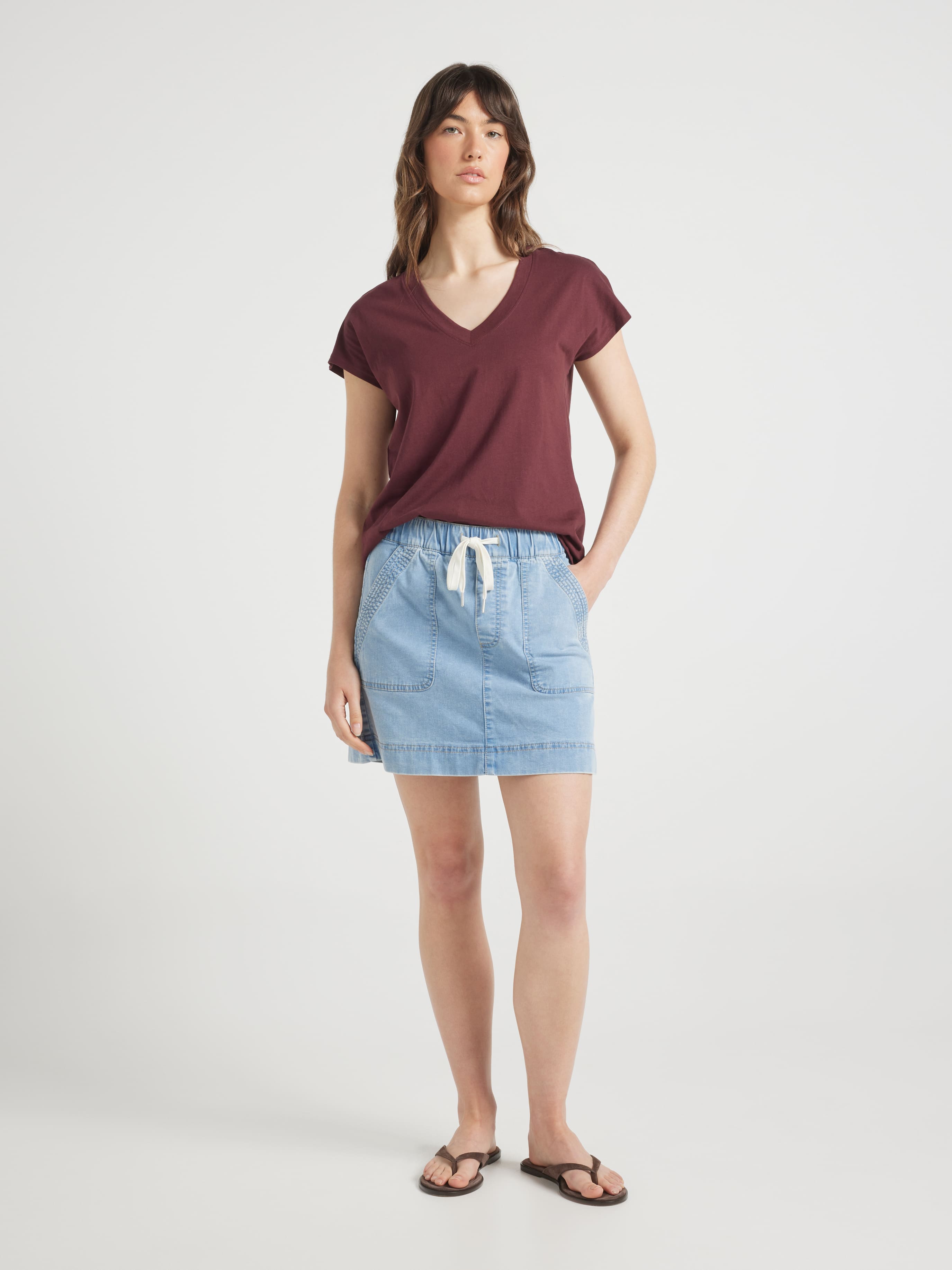 The Signature V Neck Tee