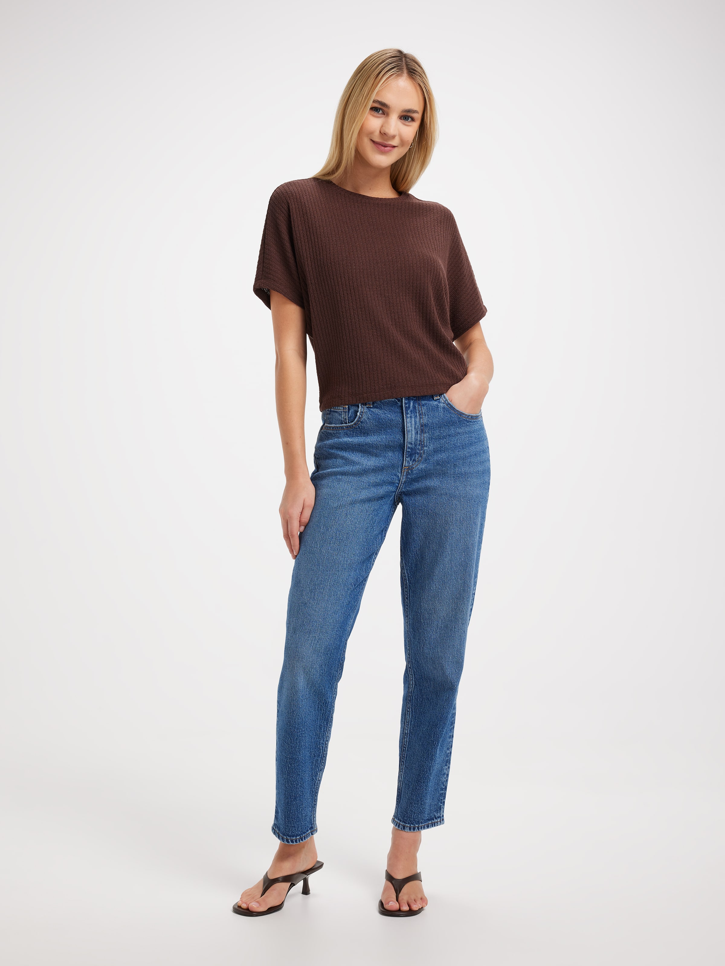Harper Batwing Textured Tee