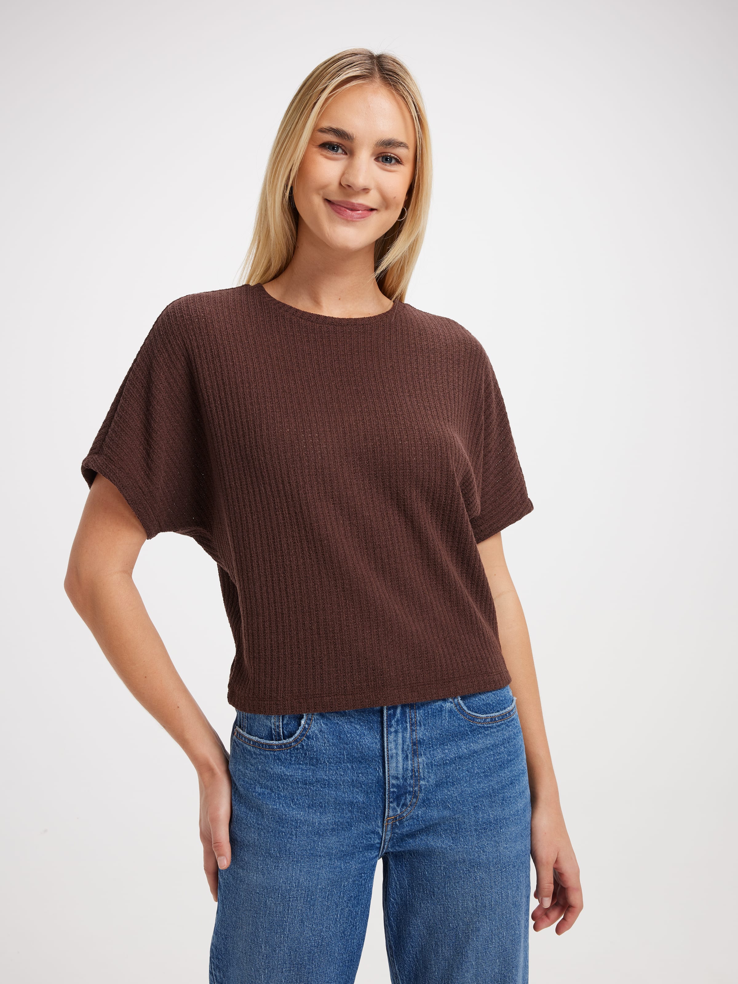 Harper Batwing Textured Tee