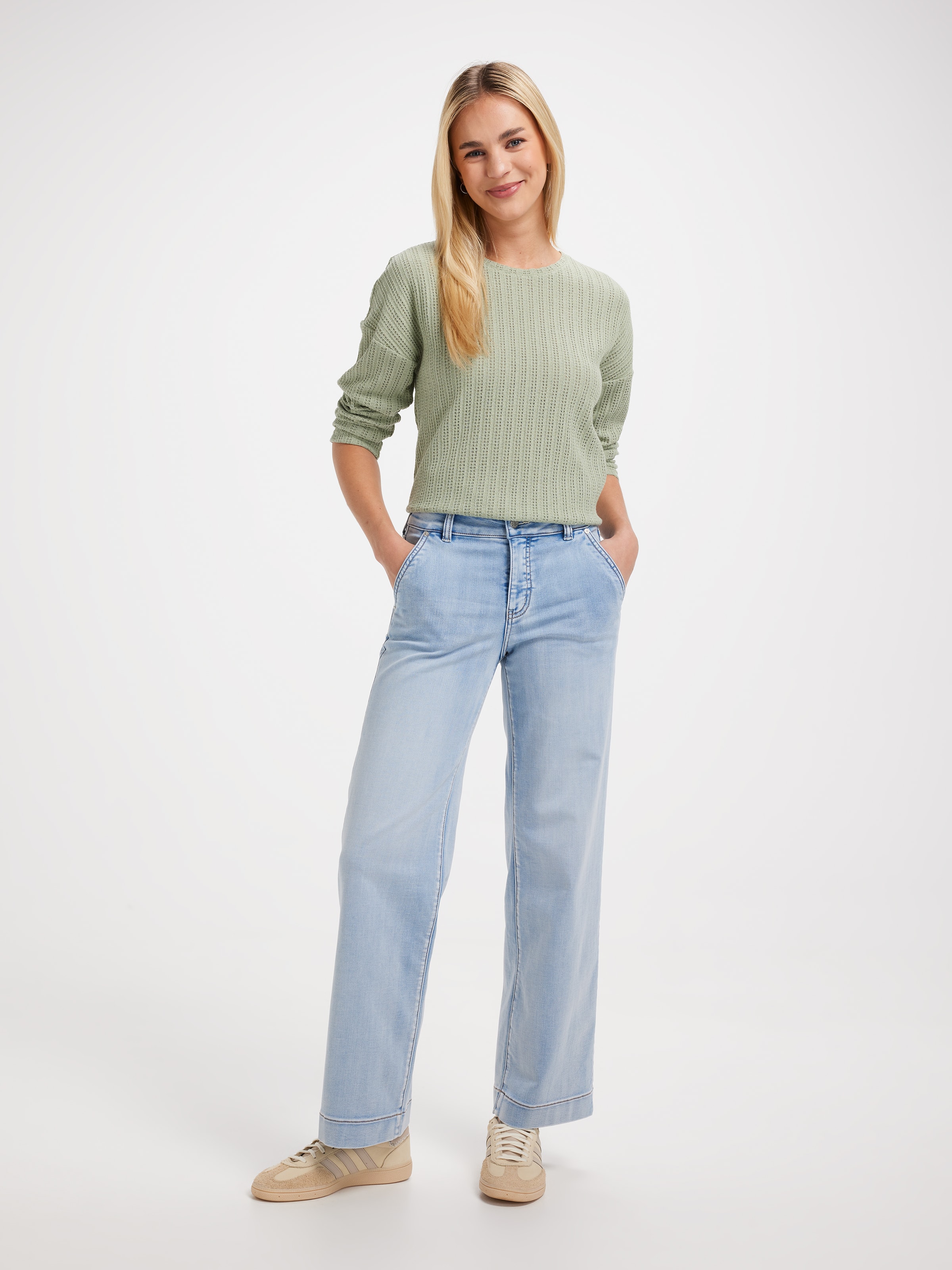 Dana Textured Long Sleeve Tee