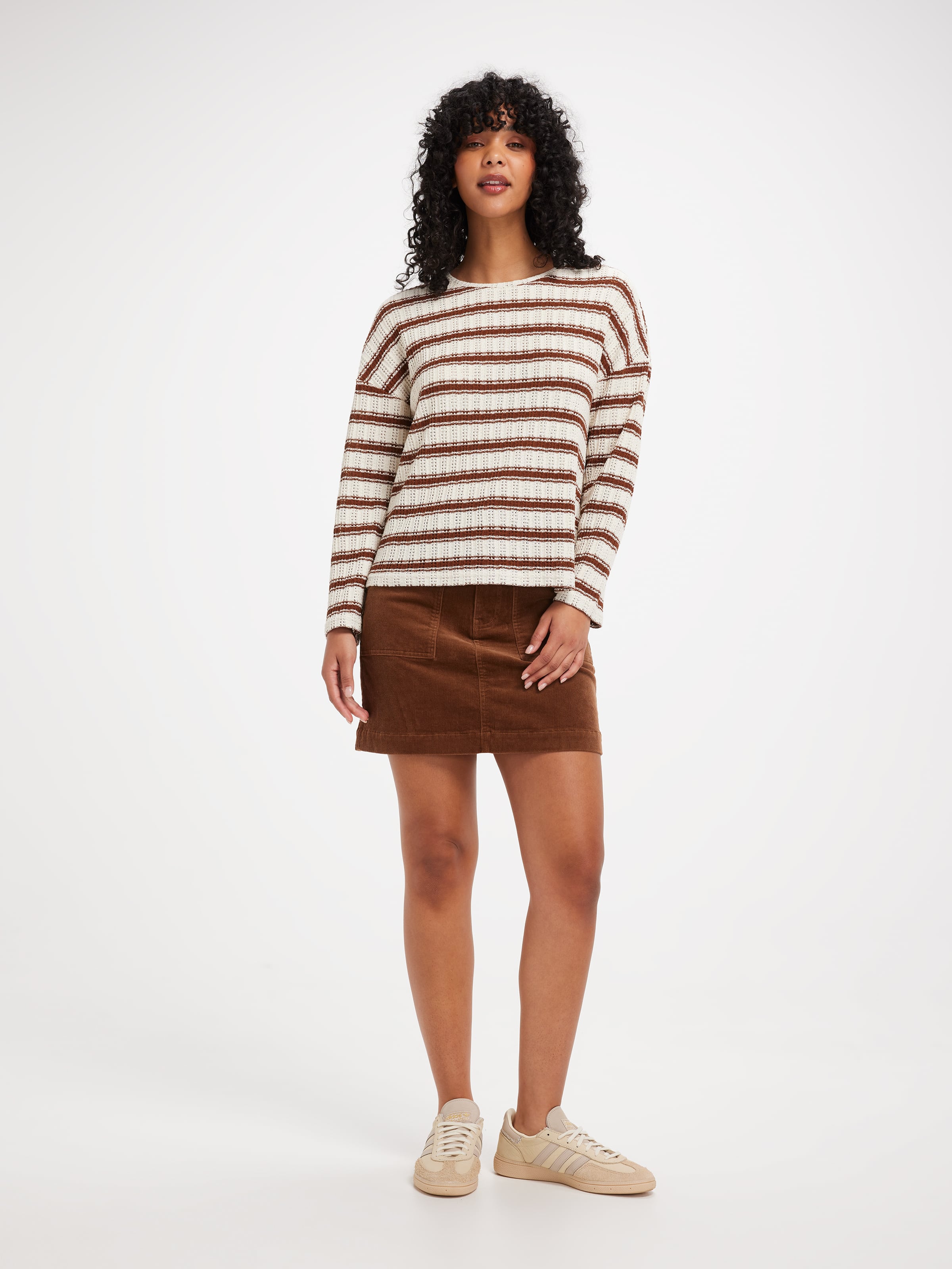 Dana Textured Long Sleeve Tee