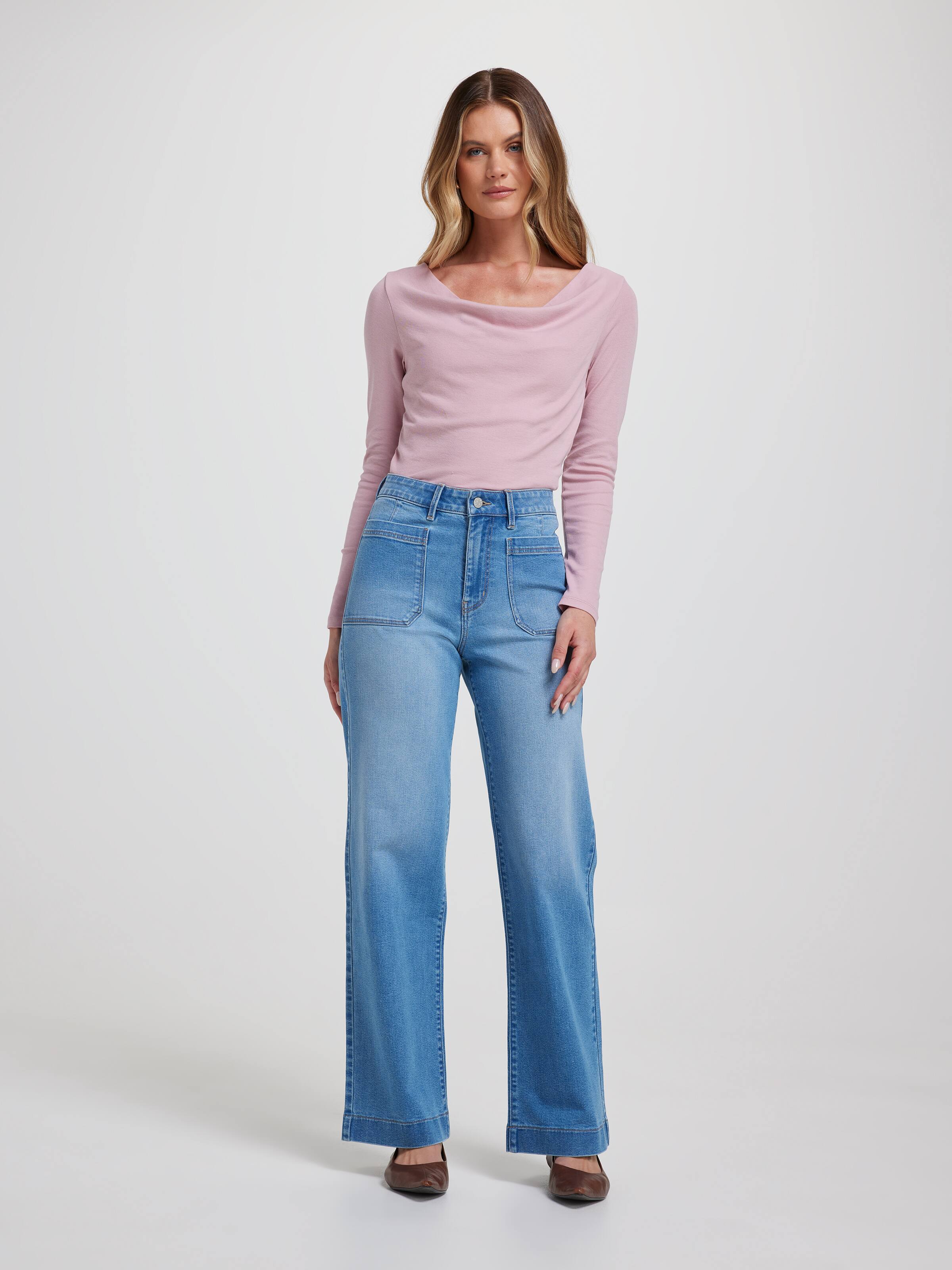 Ruby Cowl Neck Long Sleeve Top