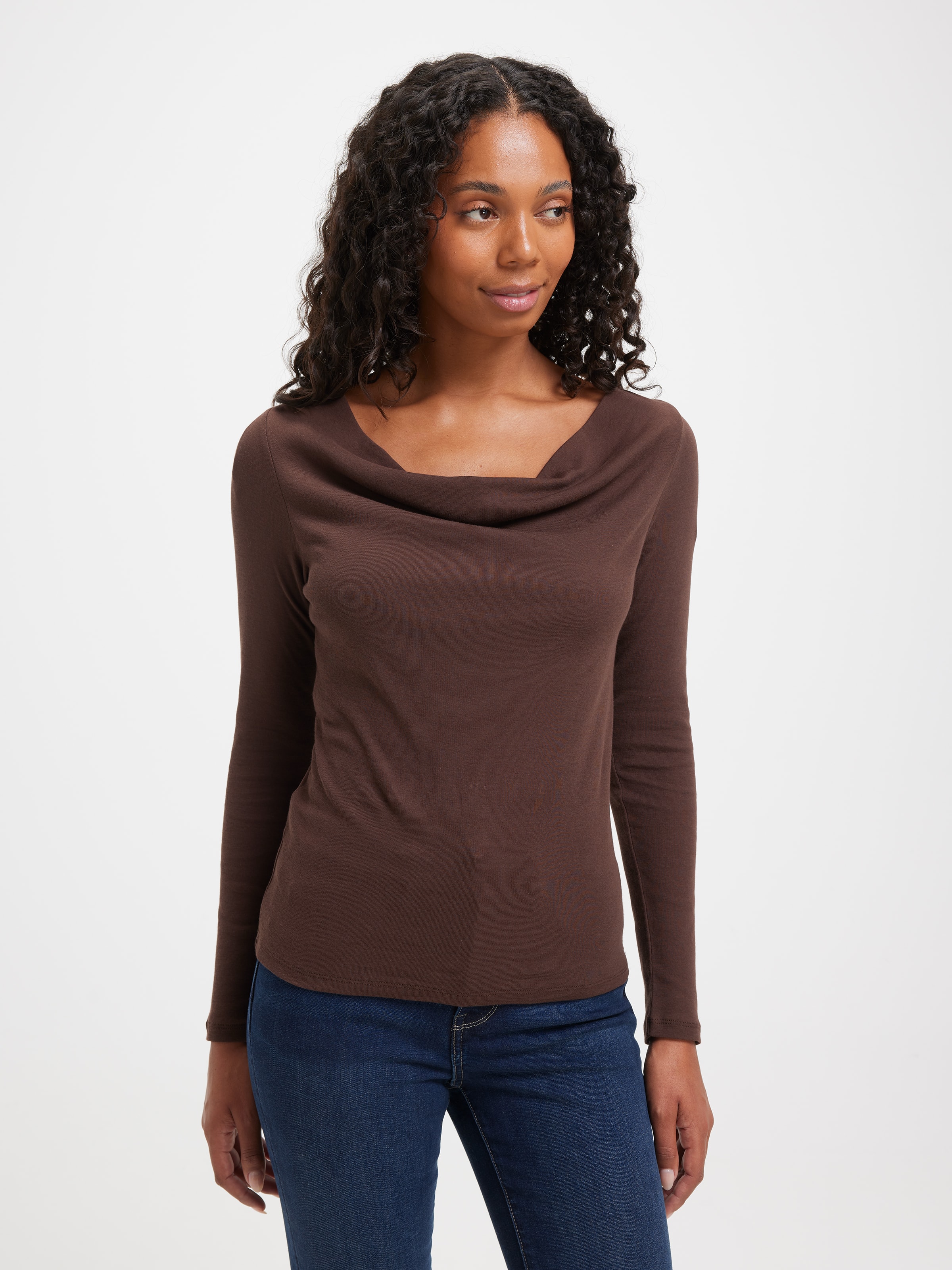 Ruby Cowl Neck Long Sleeve Top