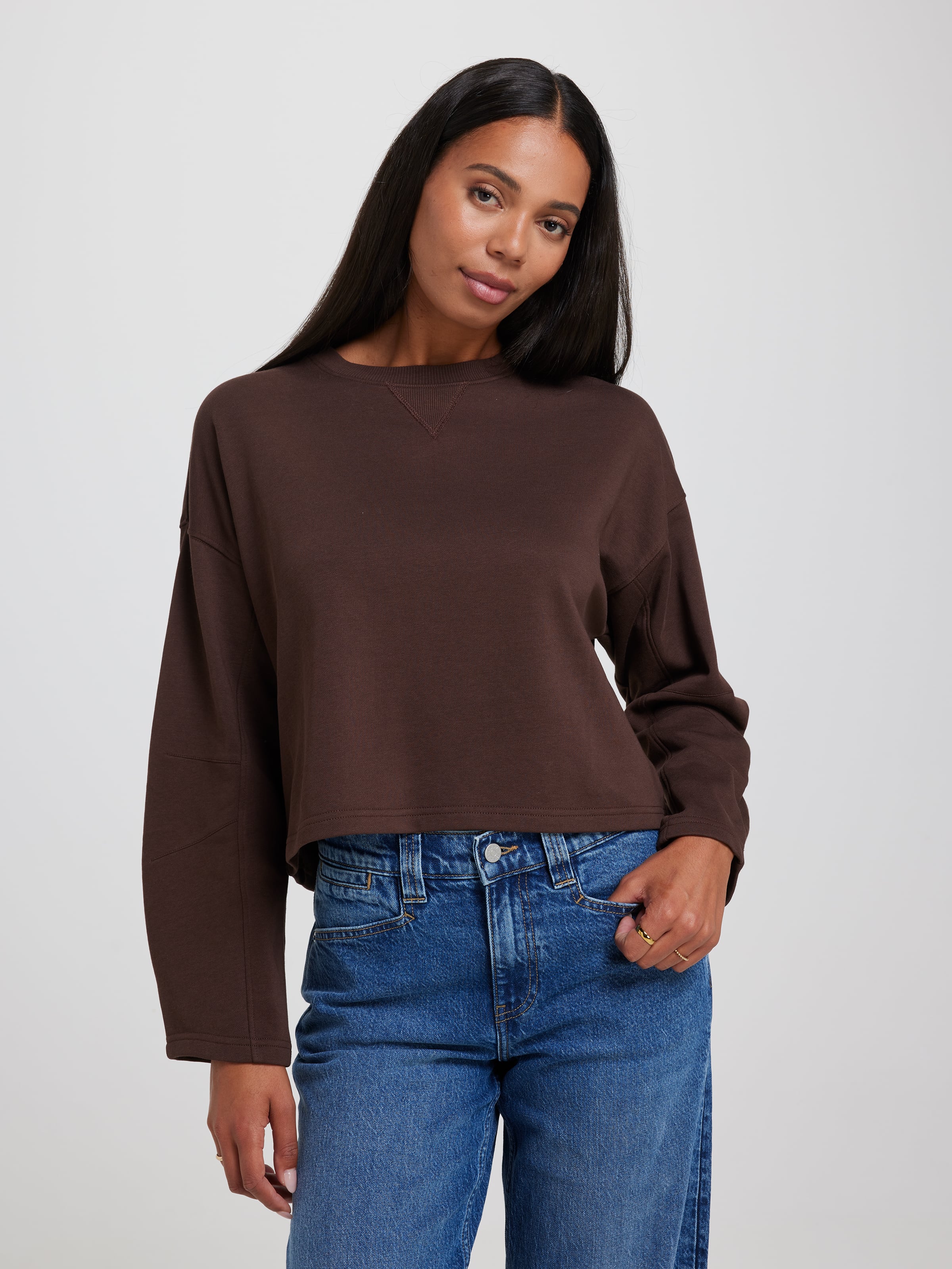 Zadie Cropped Crew Sweat