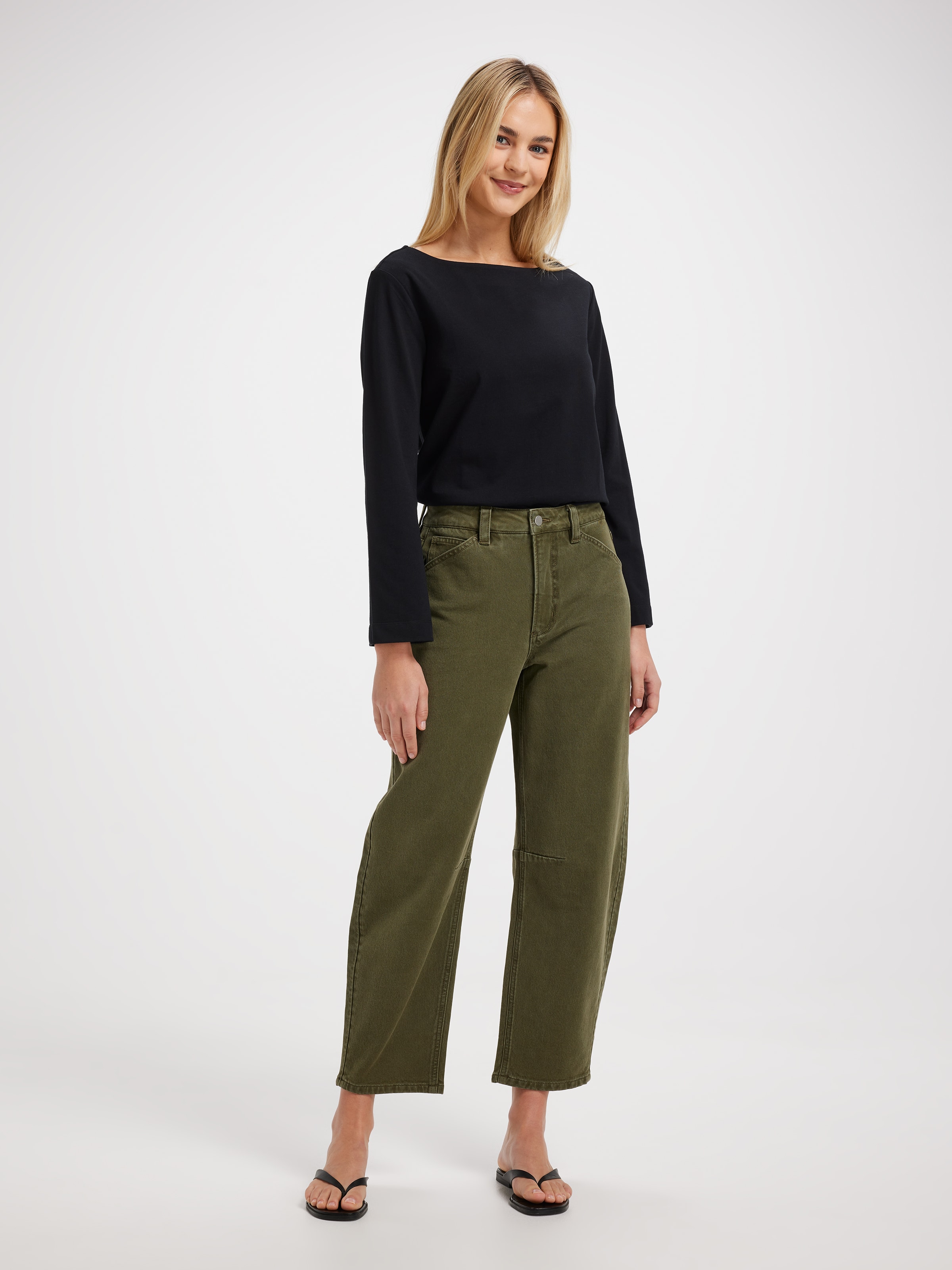 Signature Boat Neck Long Sleeve Tee