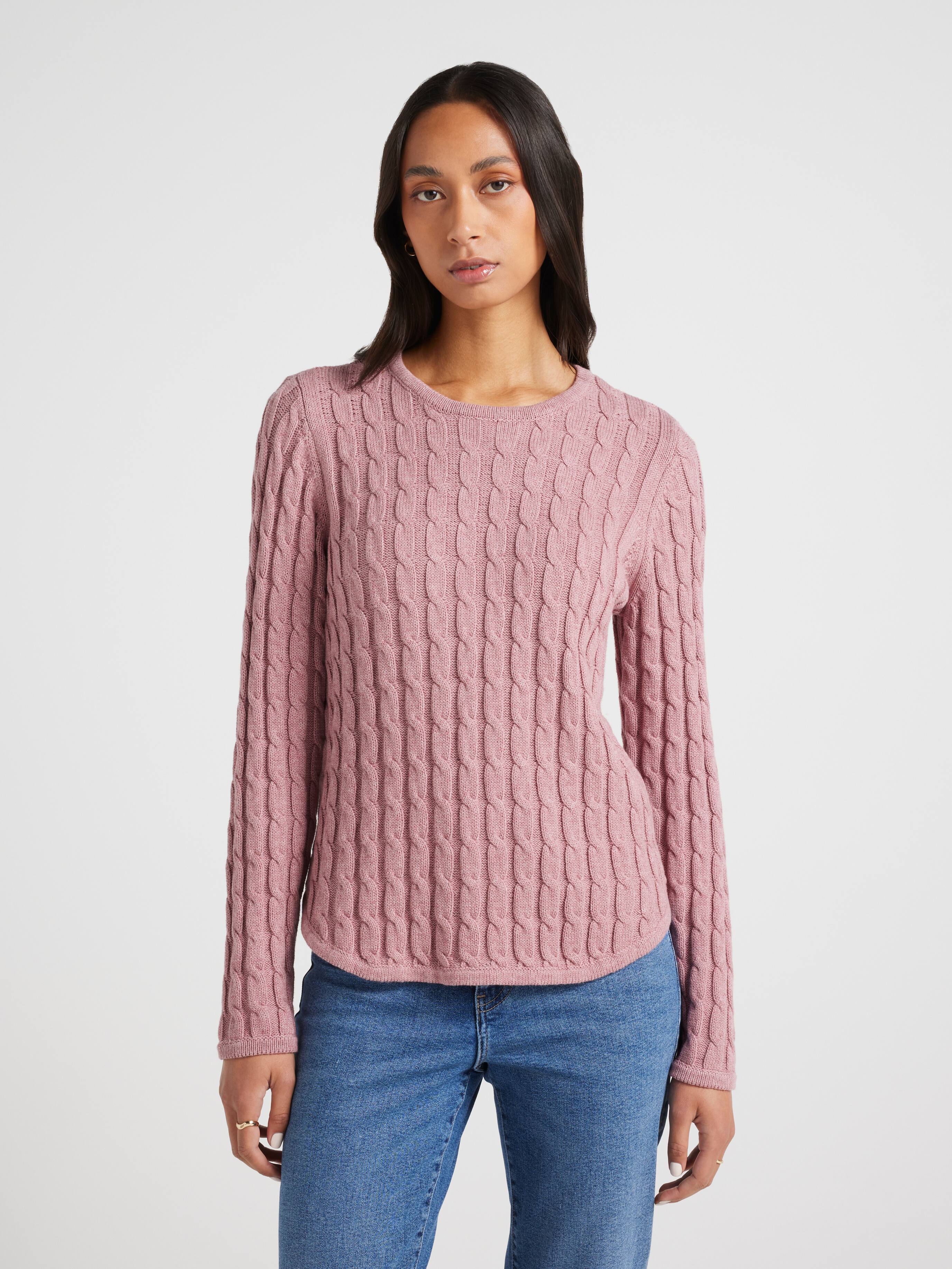 Amelia Scoop Cable Pullover