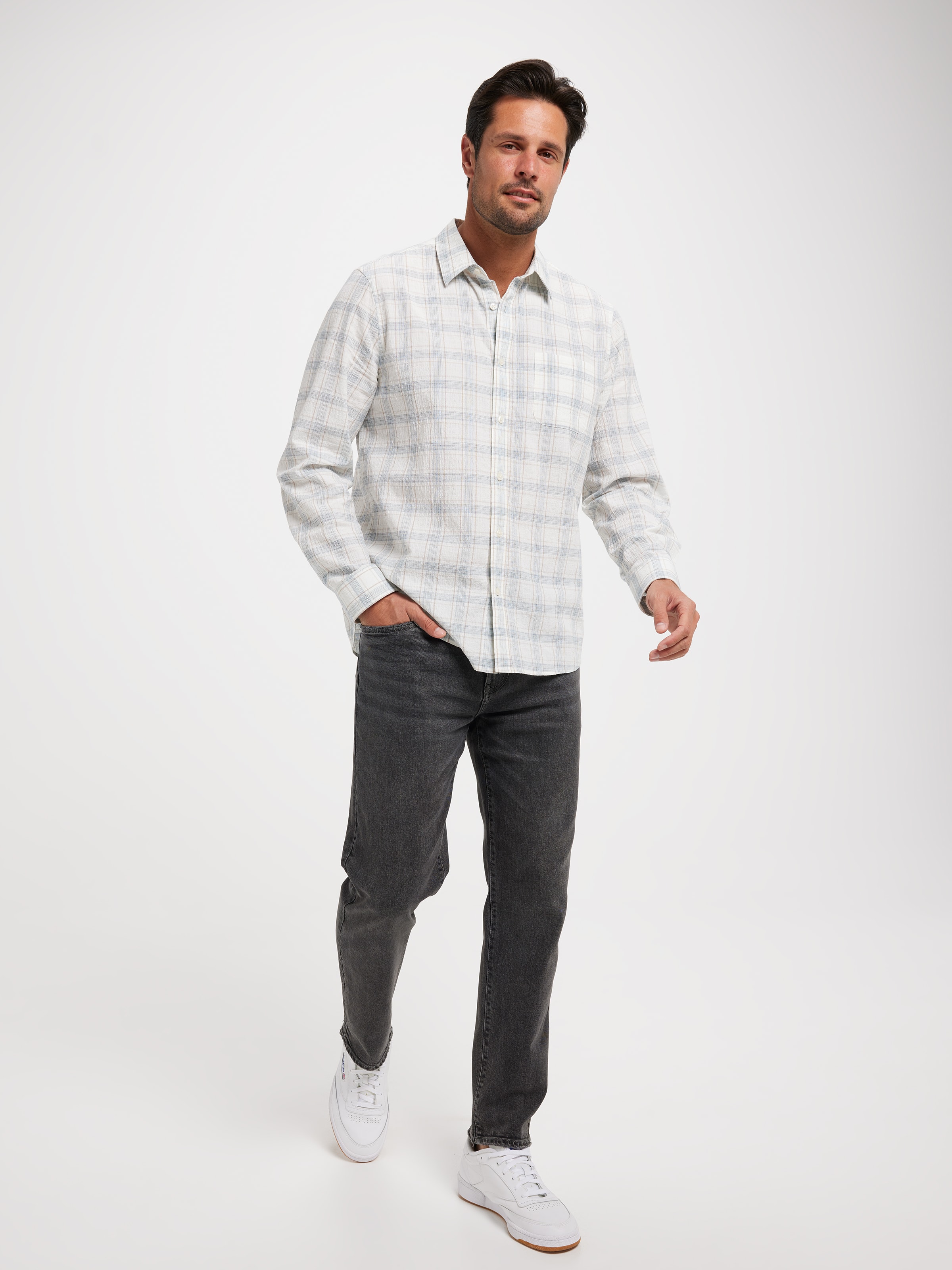 Long Sleeve Cotton Crinkle Shirt