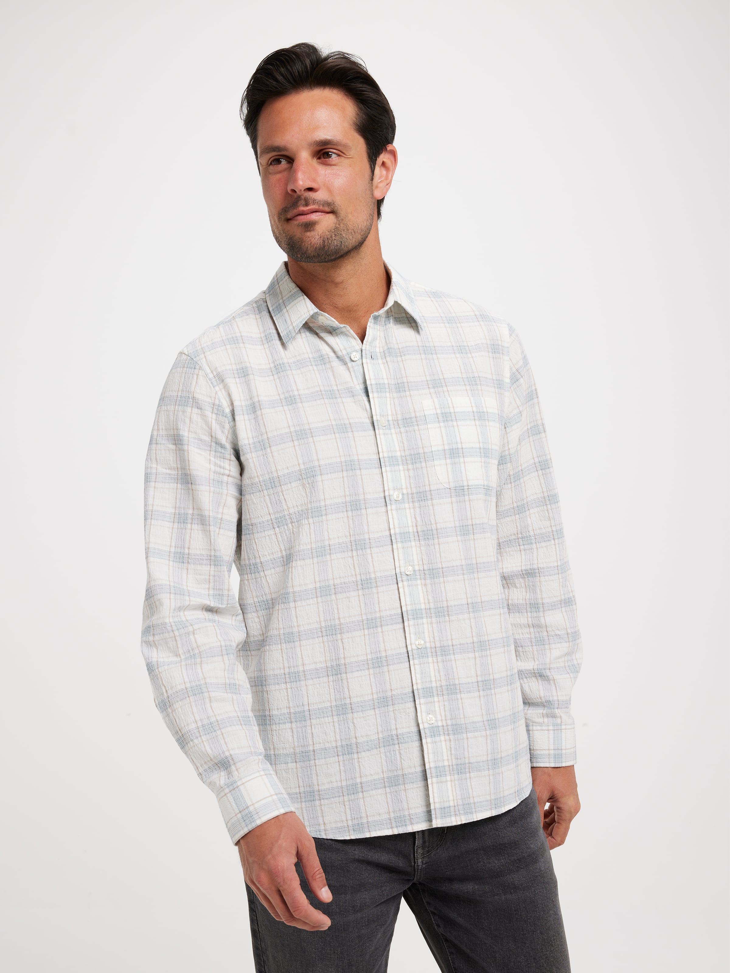 Long Sleeve Cotton Crinkle Shirt