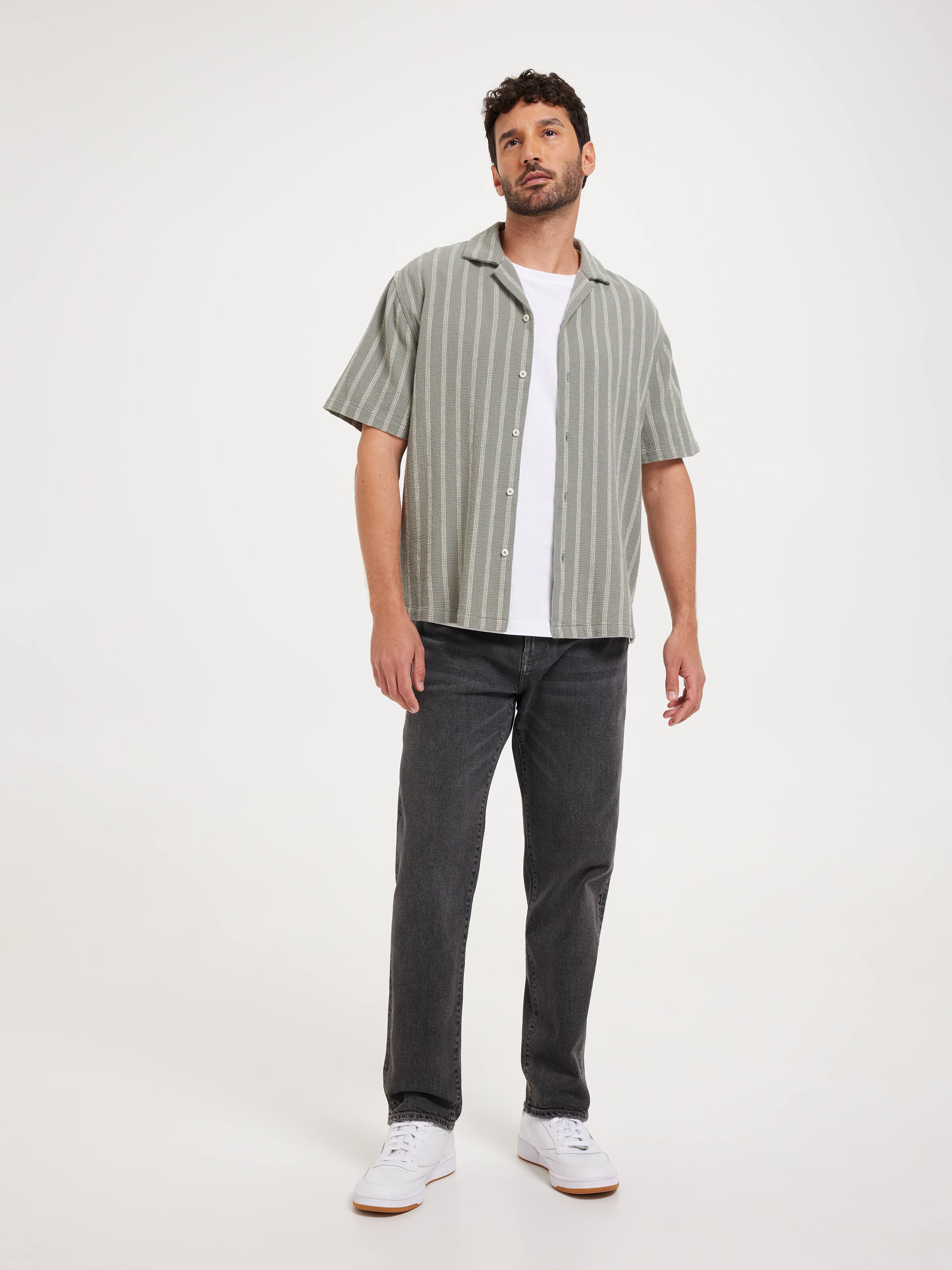 Short Sleeve Relaxed Textured Shirt