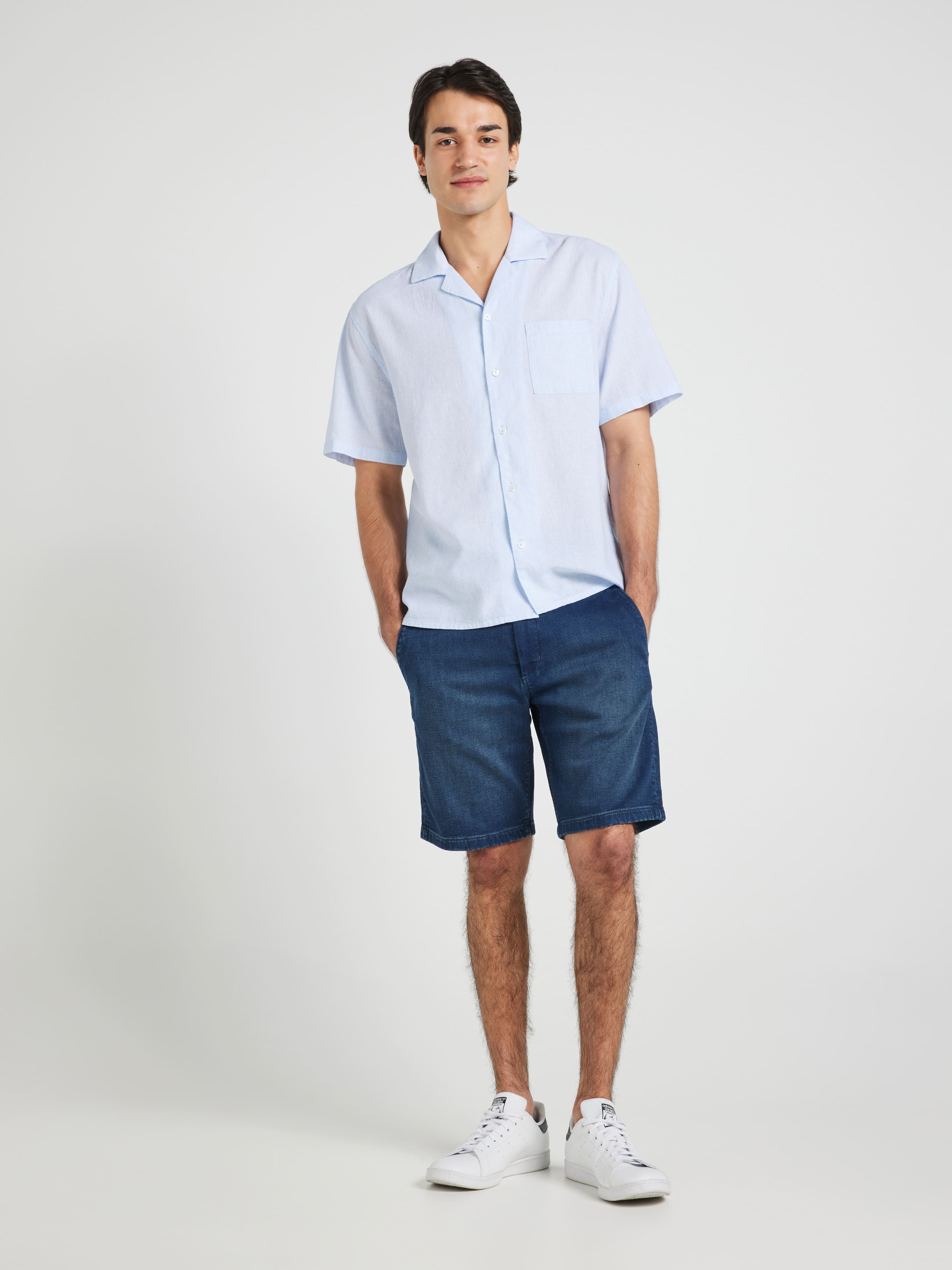 Linen Blend Stripe Shirt