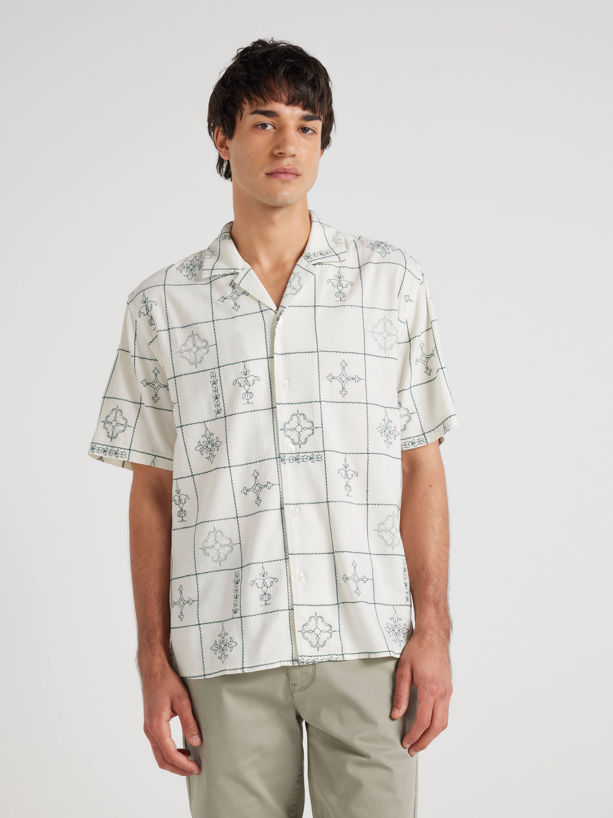 Tile Embroidery Shirt