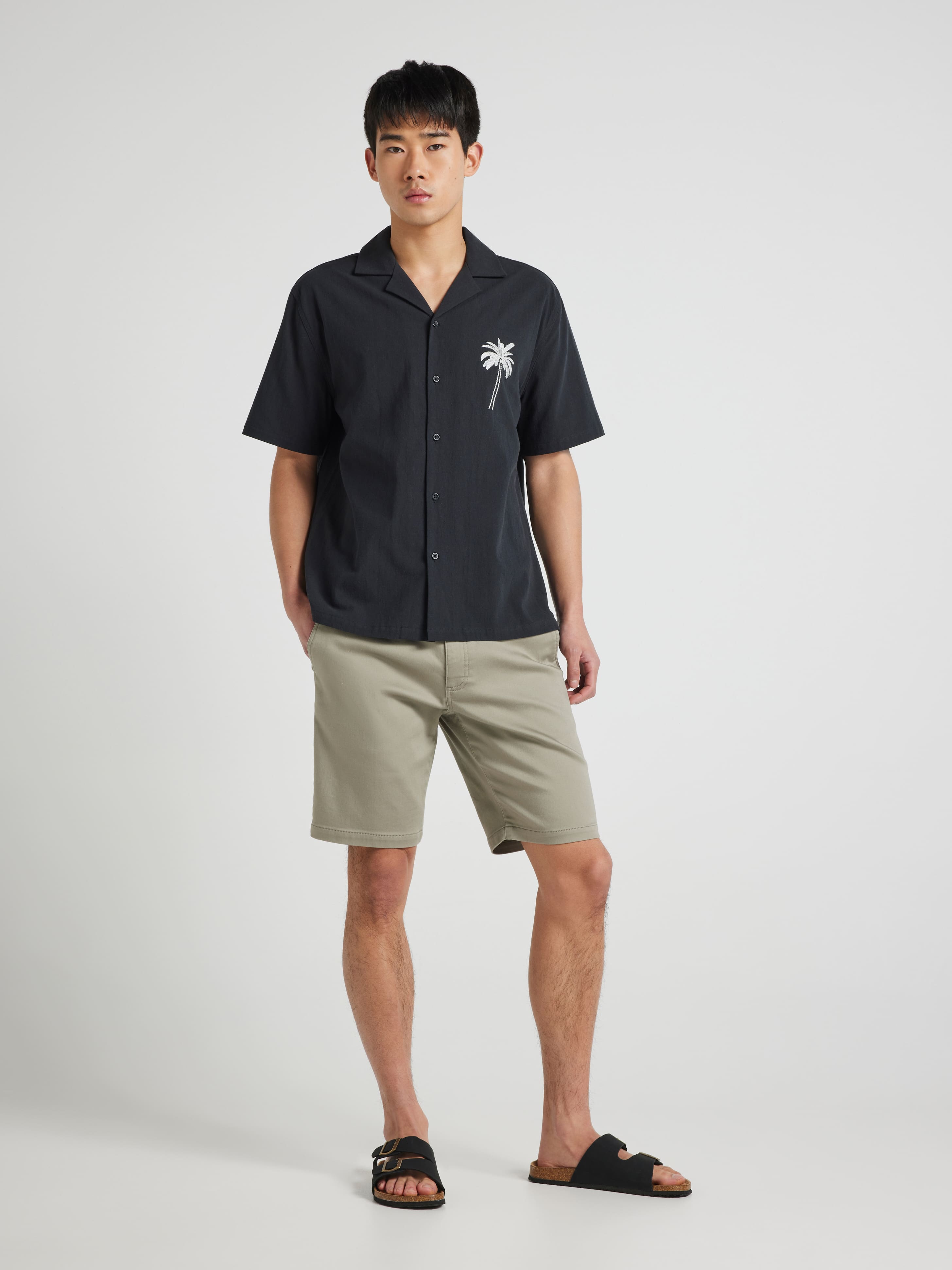 Palm Embroidery Shirt