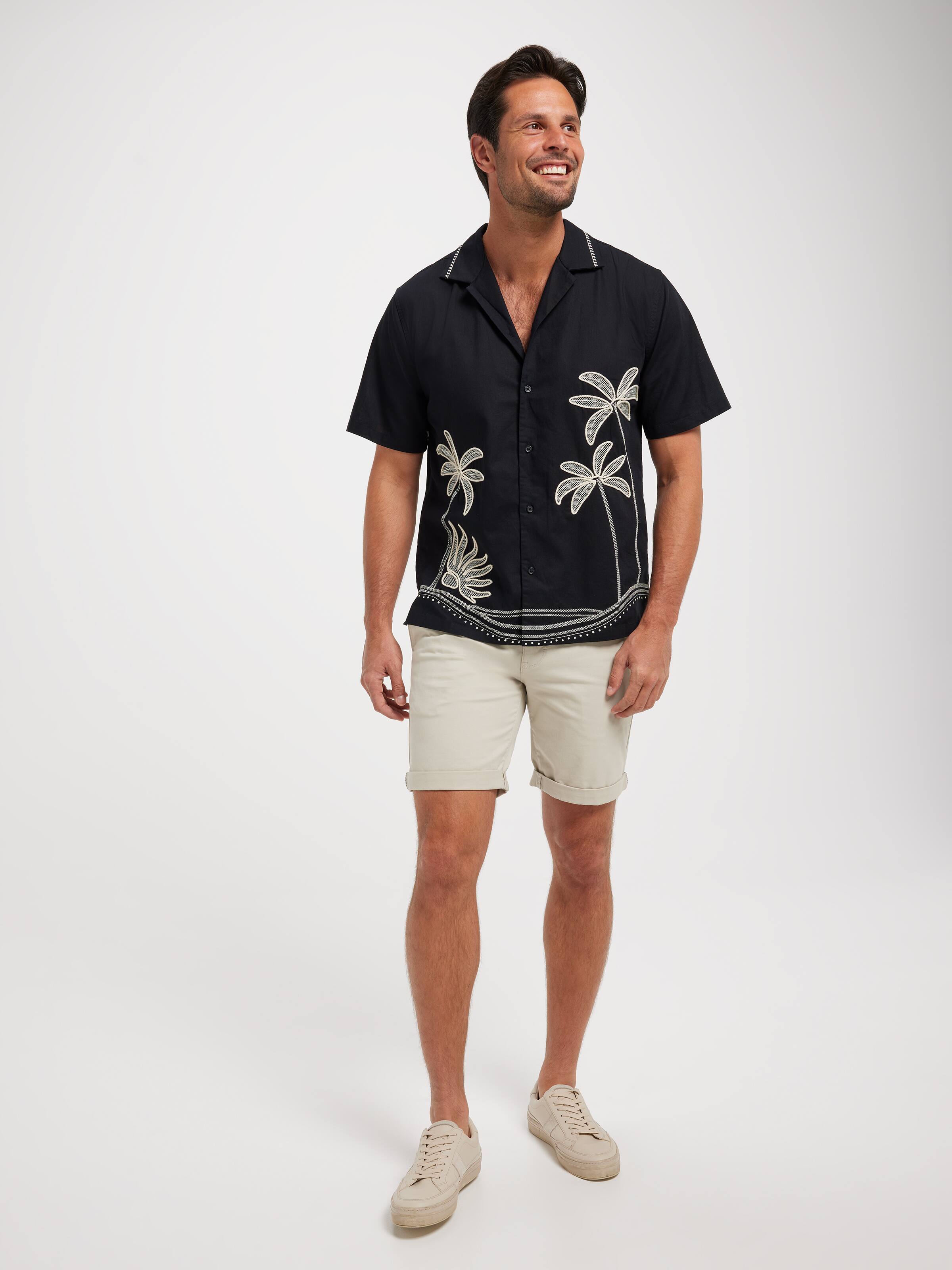 Short Sleeve Placement Print Shirt