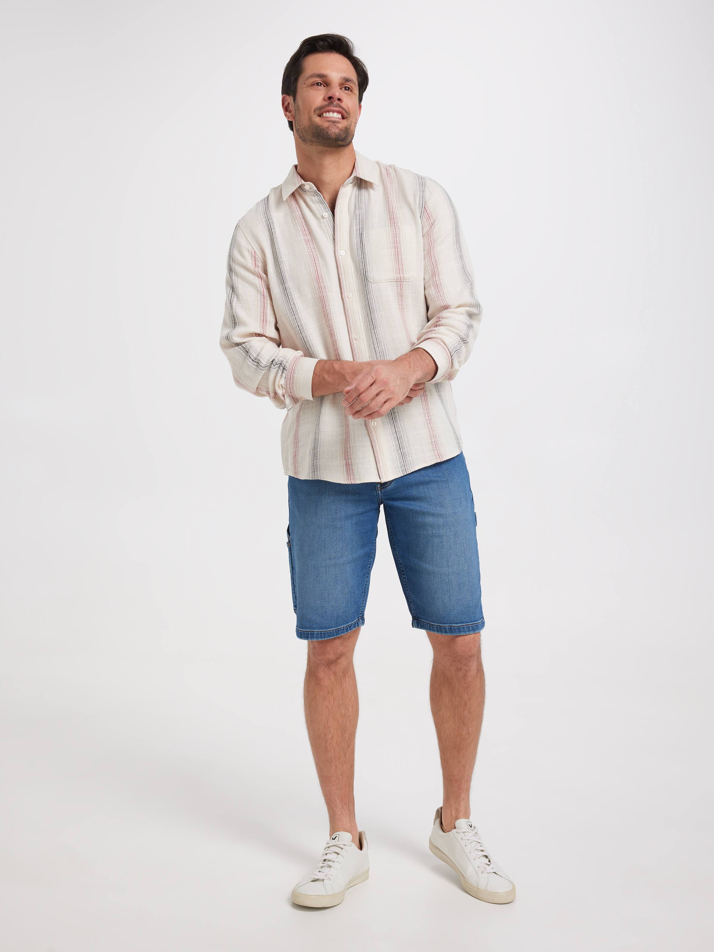 Long Sleeve Cotton Ombre Stripe