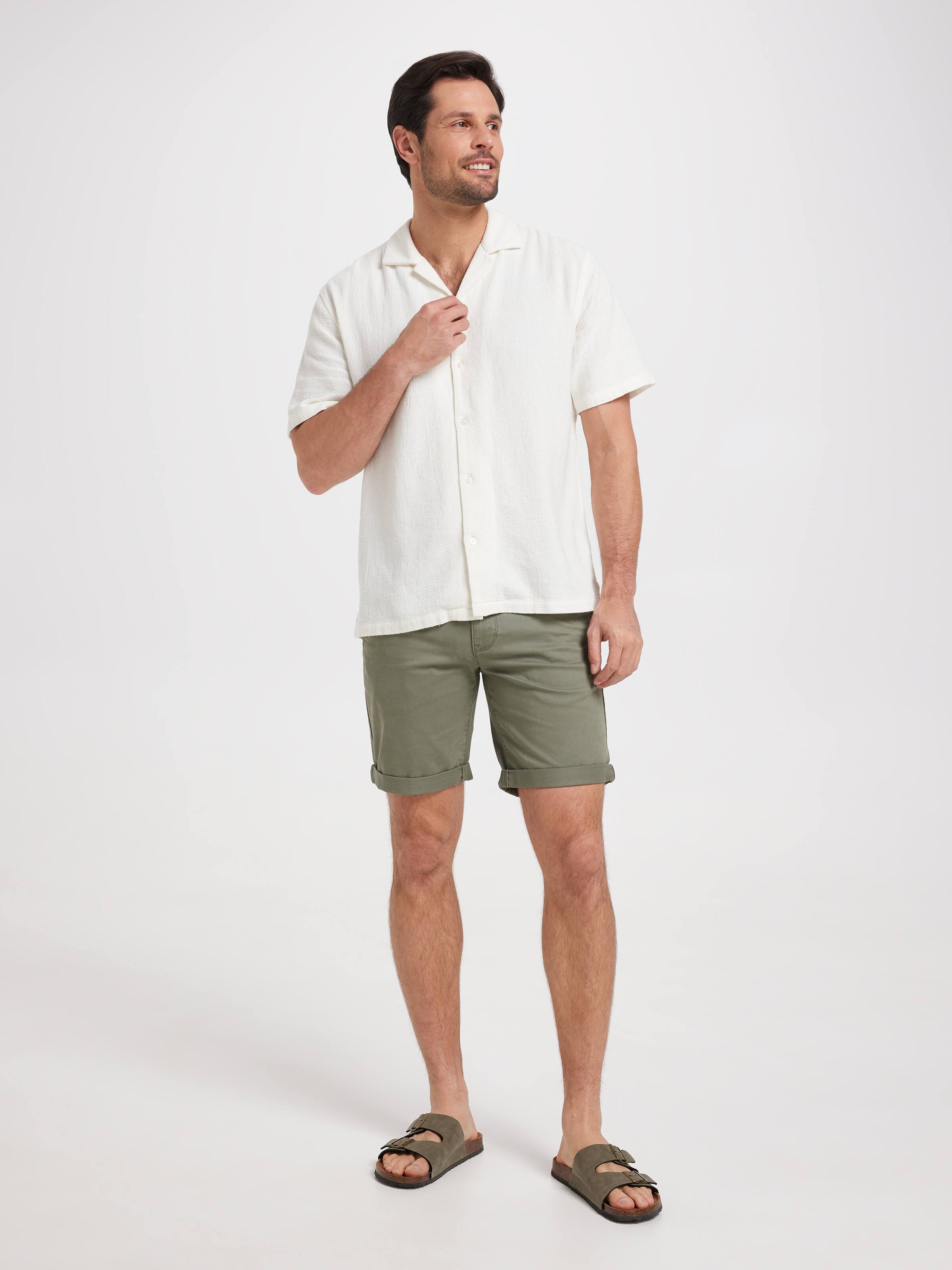 Short Sleeve Relaxed Textured Shirt