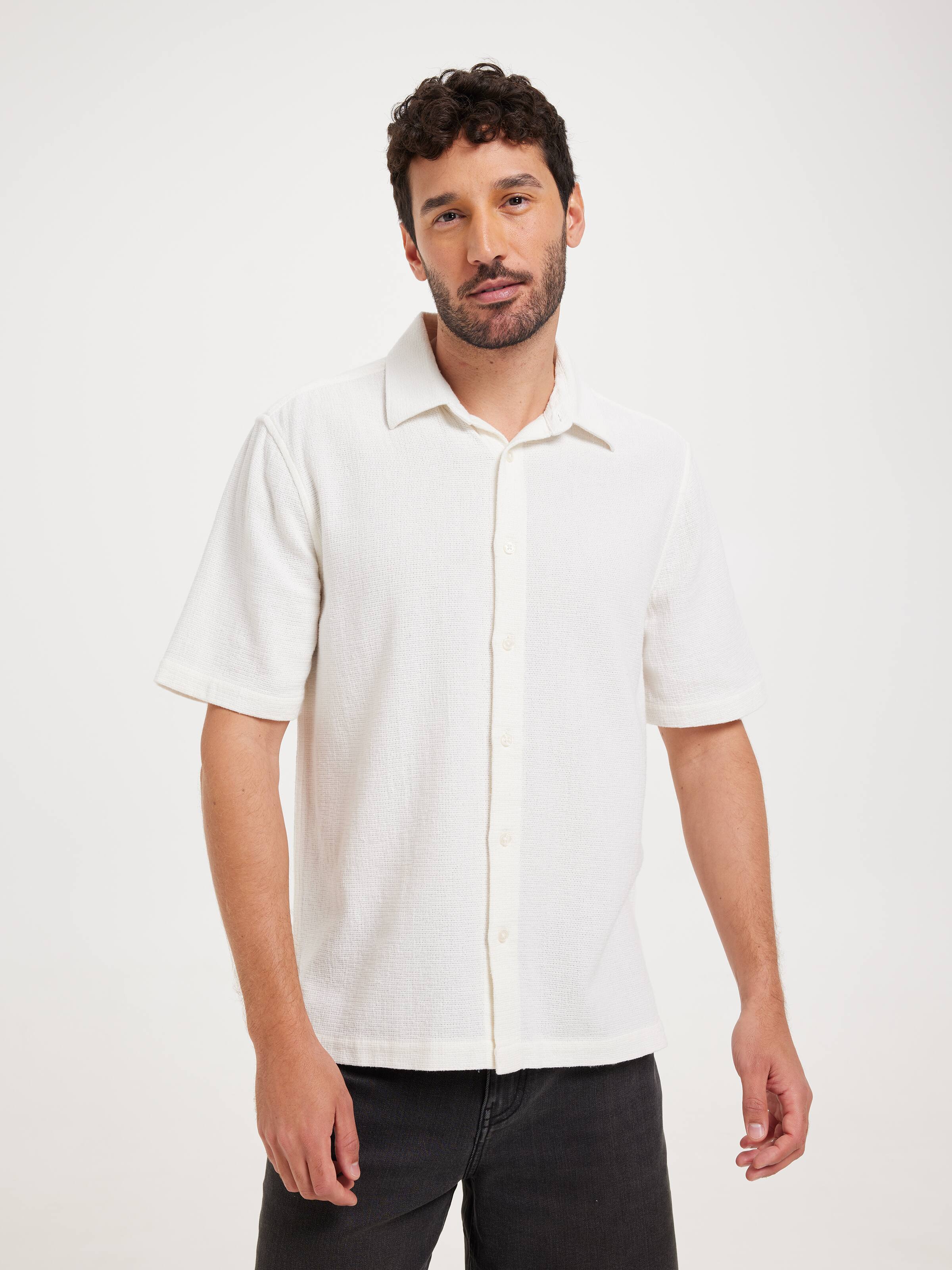 Short Sleeve Relaxed Textured Shirt