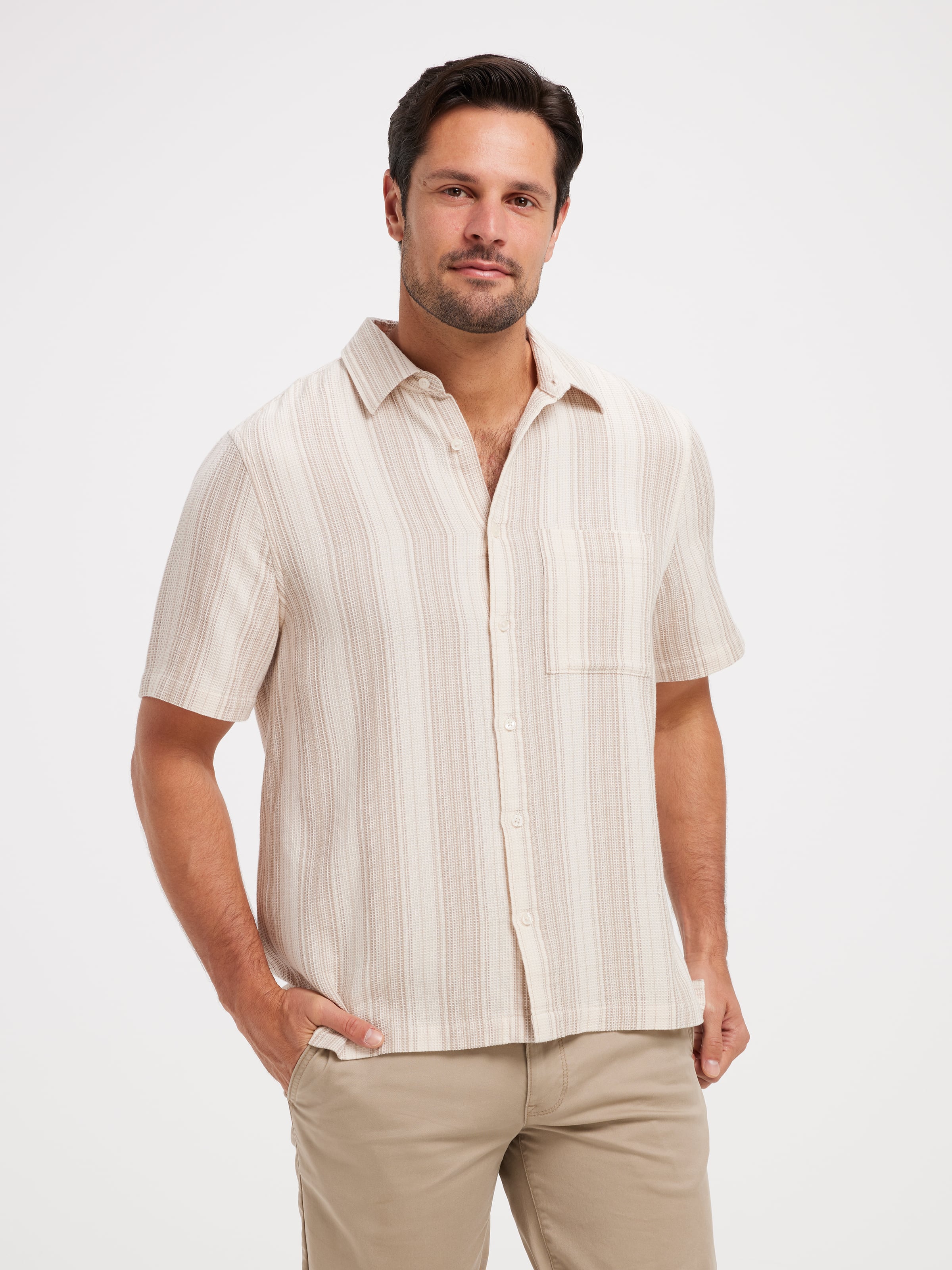 Short Sleeve Texture Shirt