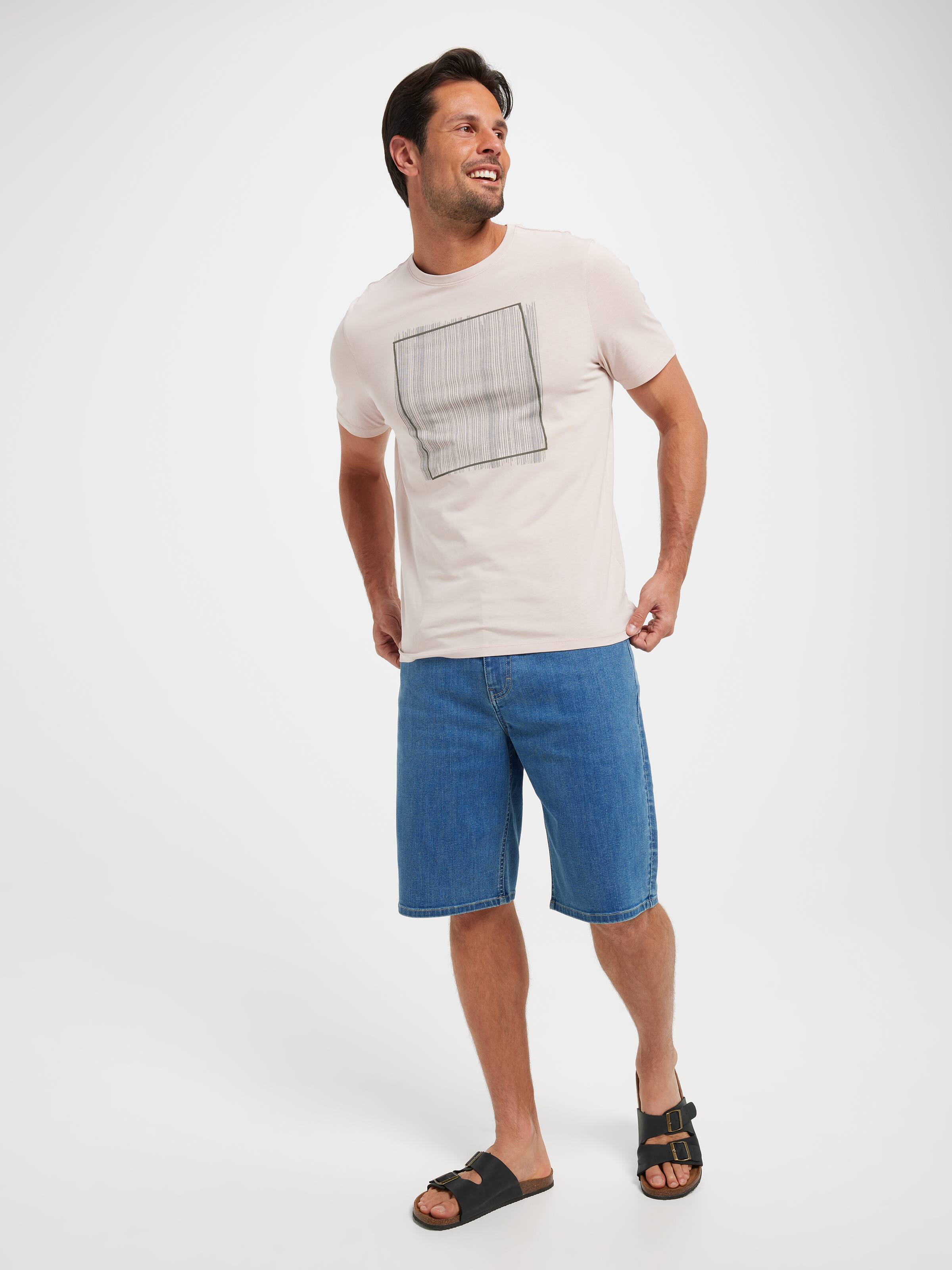 Short Sleeve Abstract Tonal Block