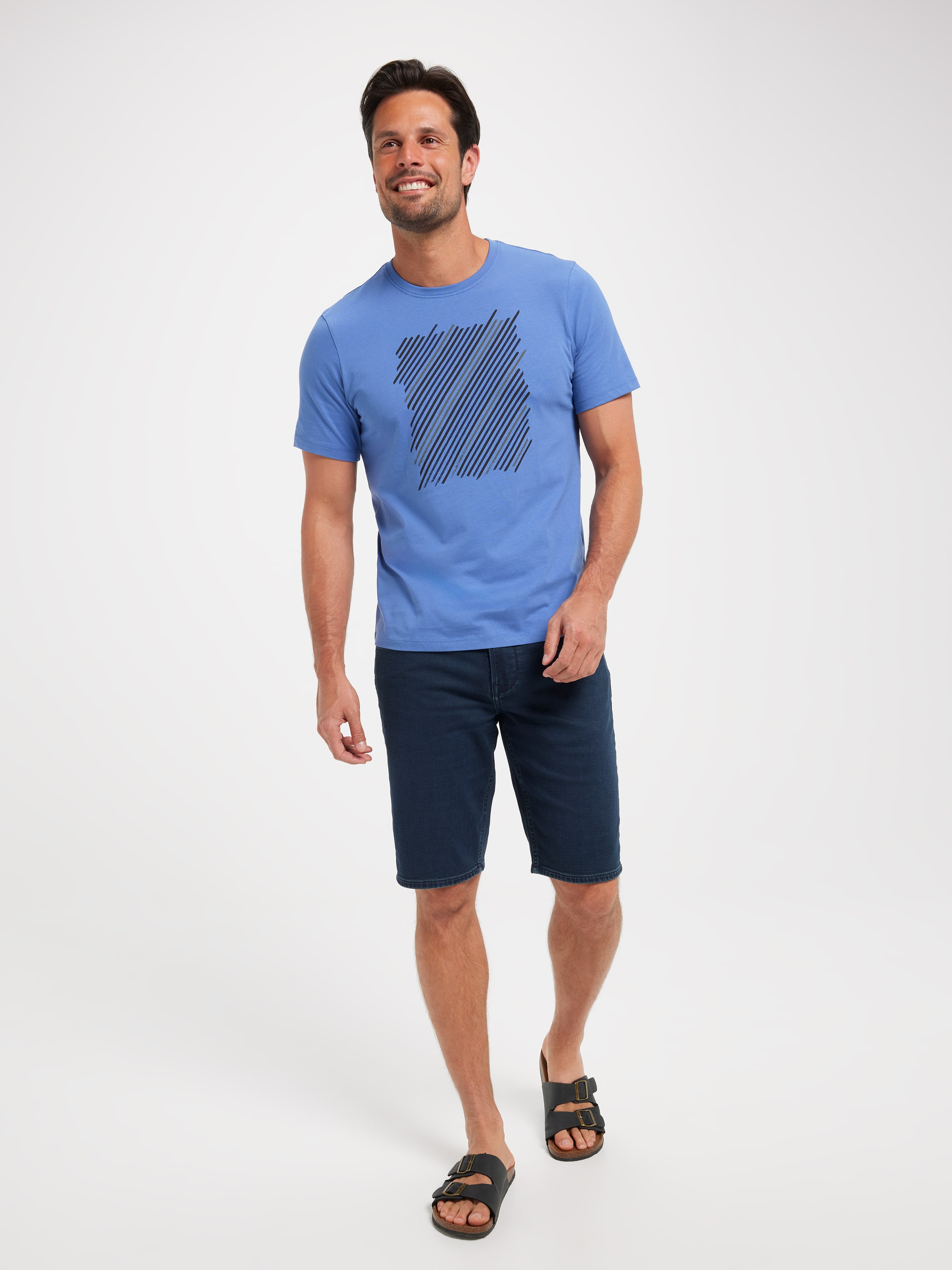 Short Sleeve Abstract Tonal Block