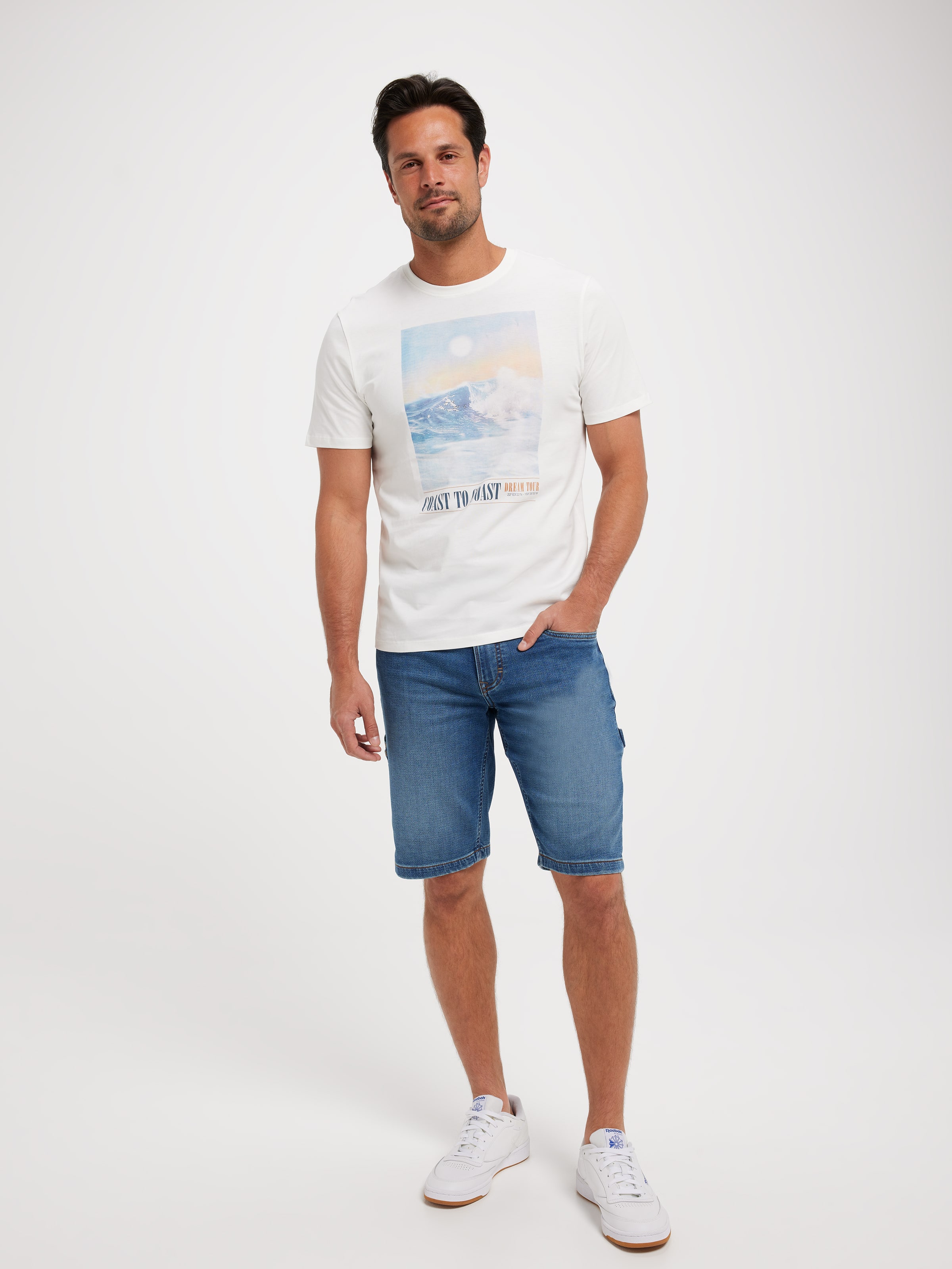 Short Sleeve Tonal Block Sunset Tee