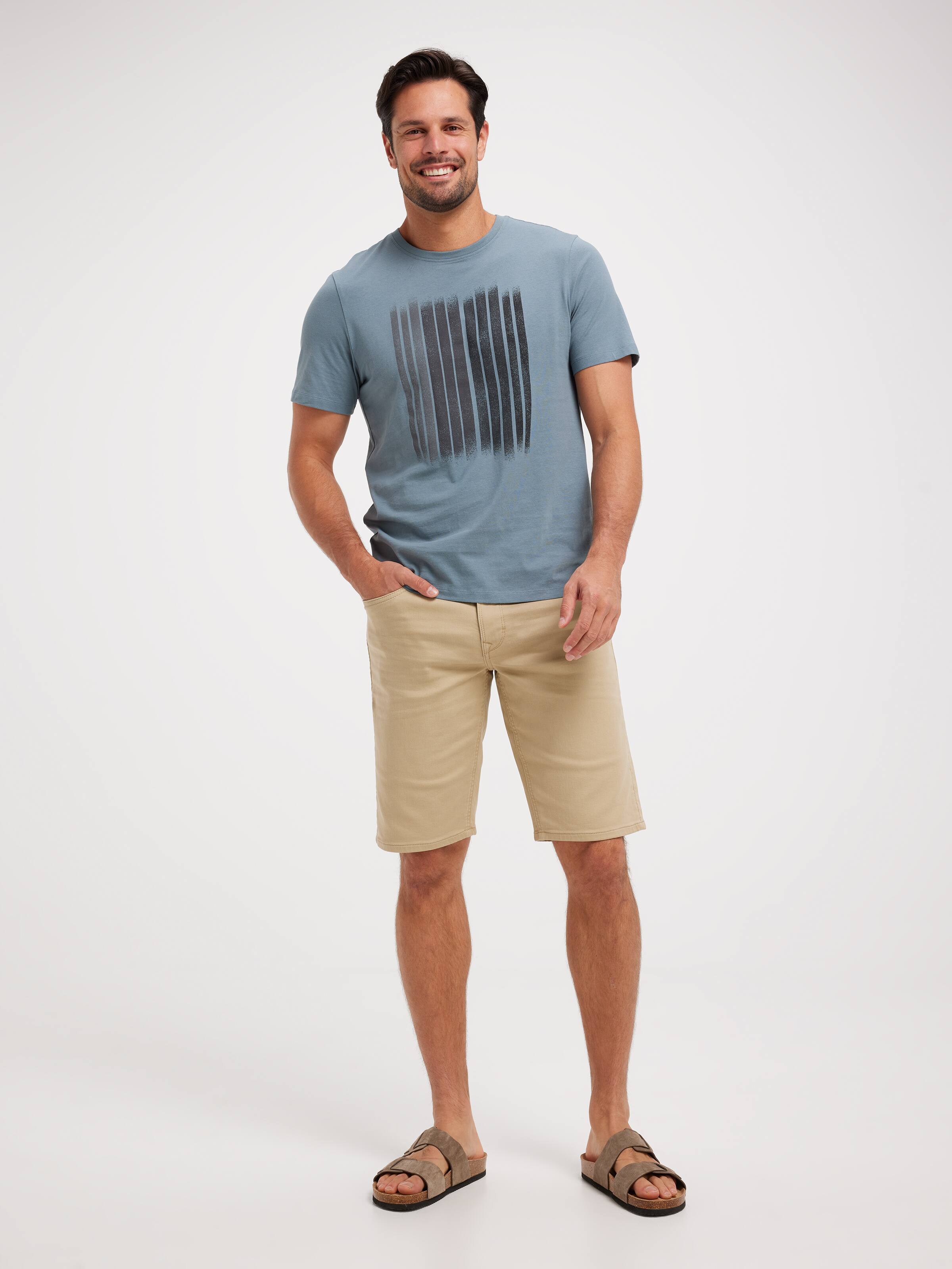 Short Sleeve Abstract Vertical Tee