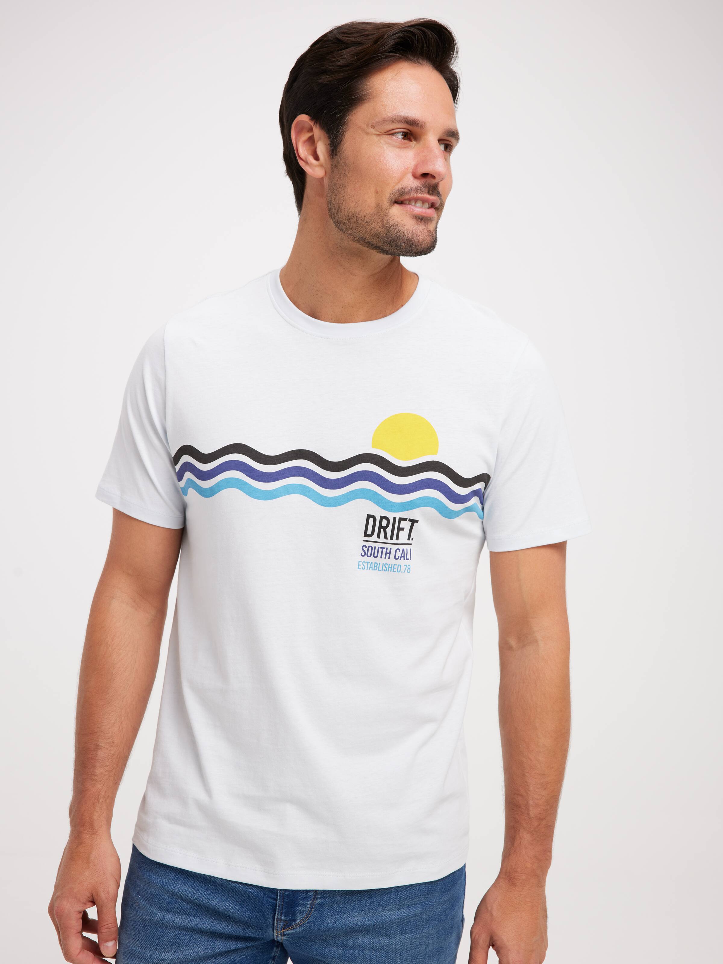 Short Sleeve Chest Stripe Graphic Tee