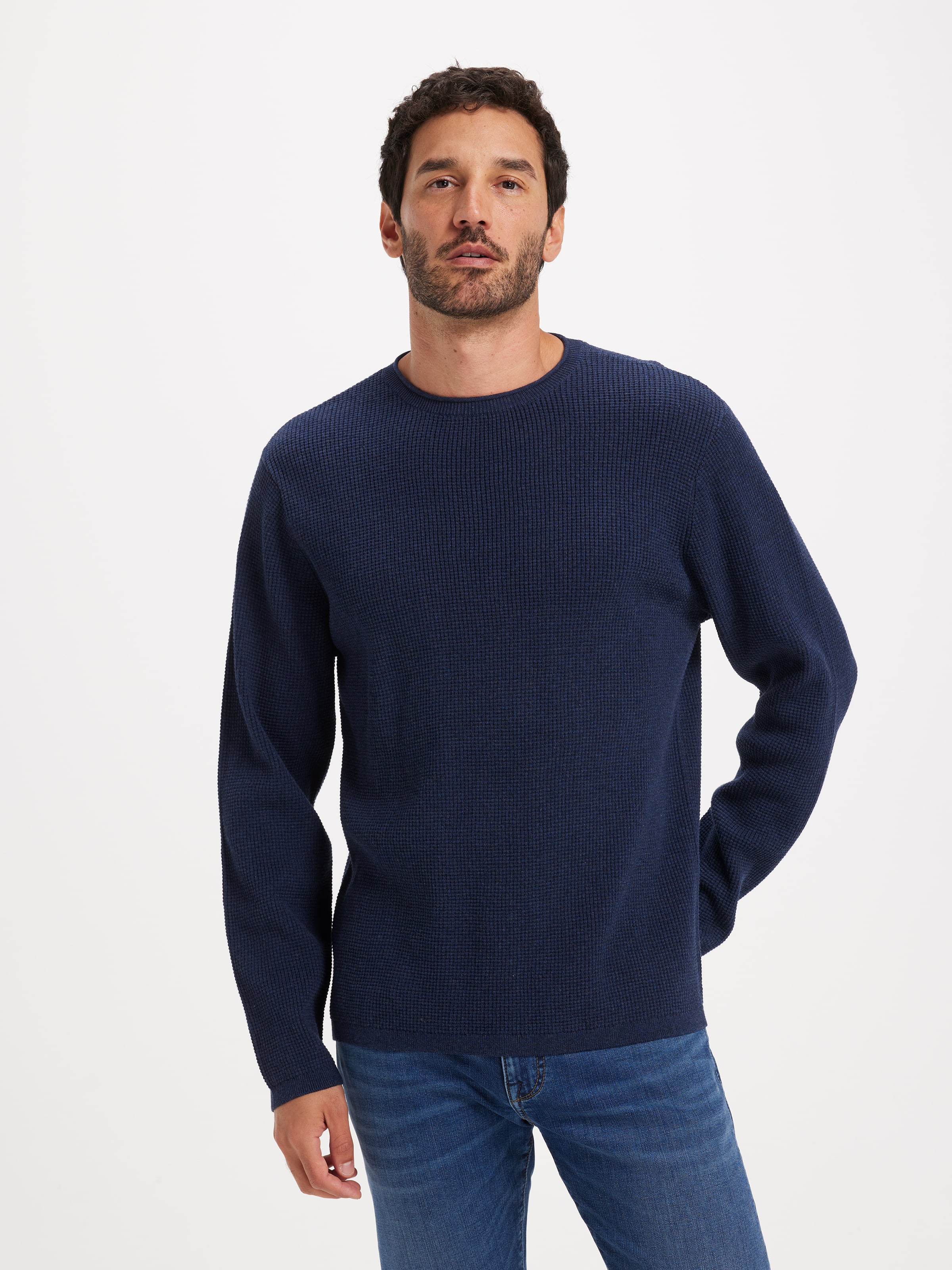 Mini Waffle Crew Knit