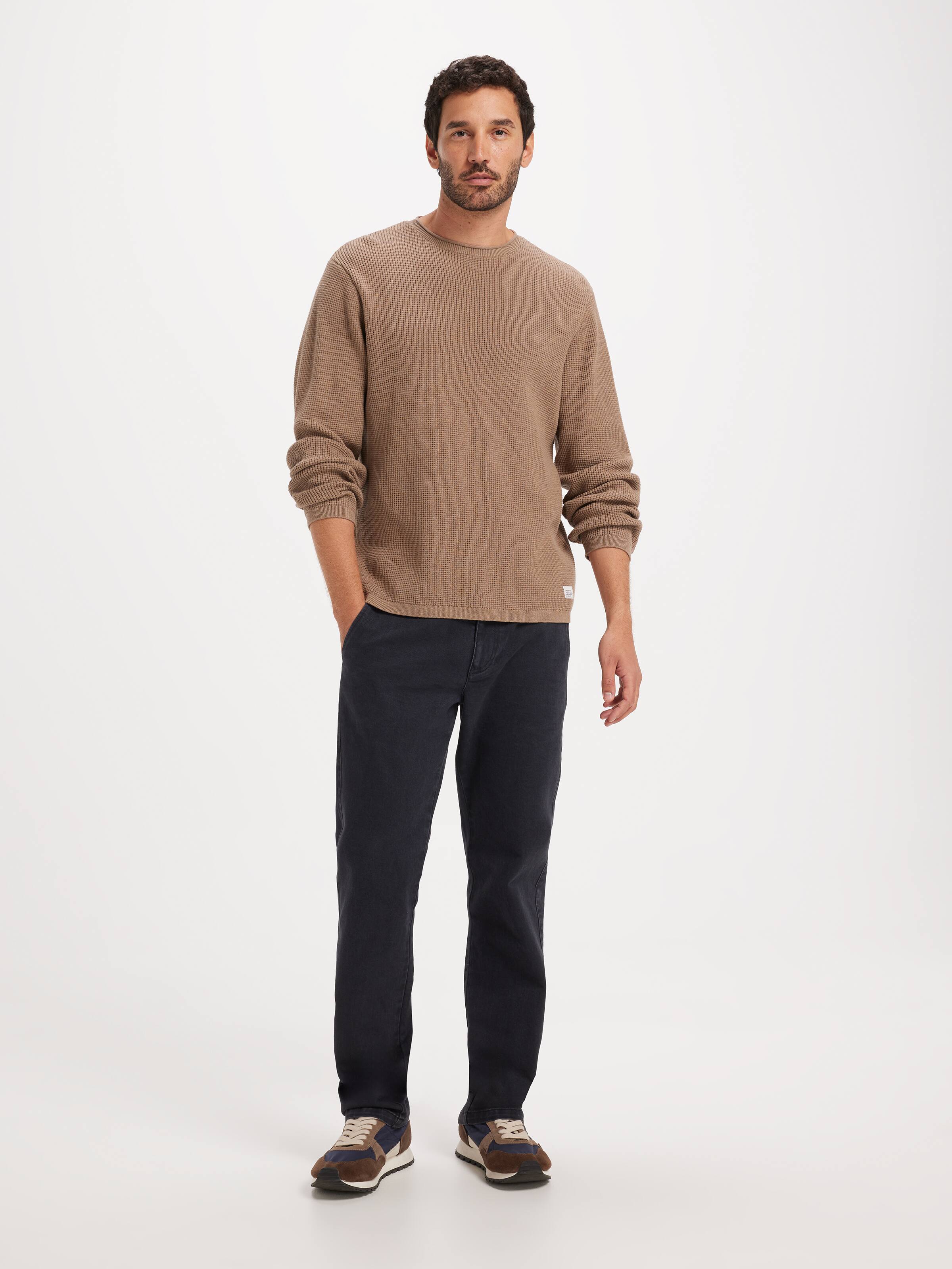 Mini Waffle Crew Knit