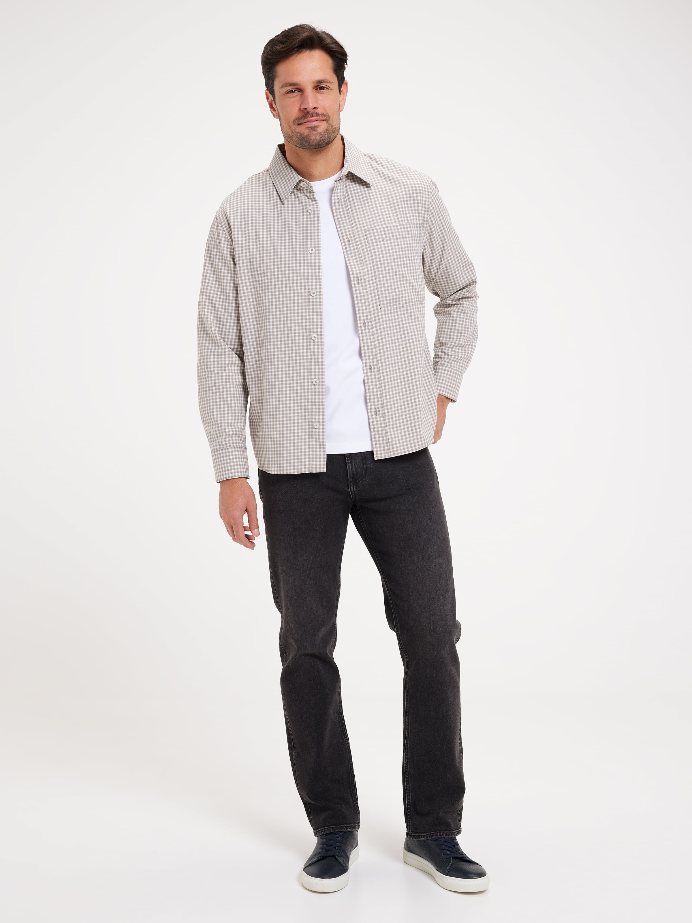 Long Sleeve Relaxed Check Shirt