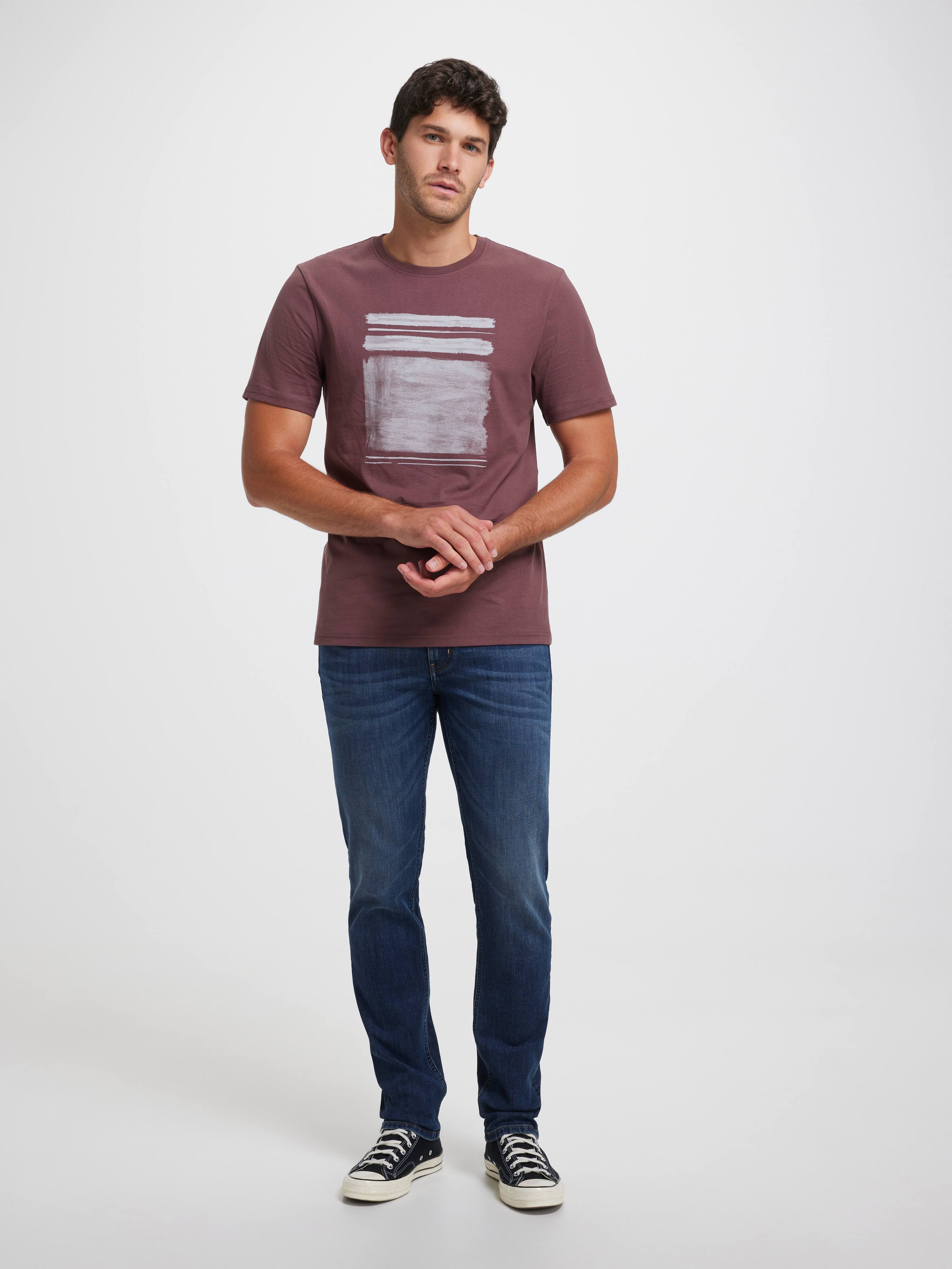 Short Sleeve Tonal Paint Slab Tee