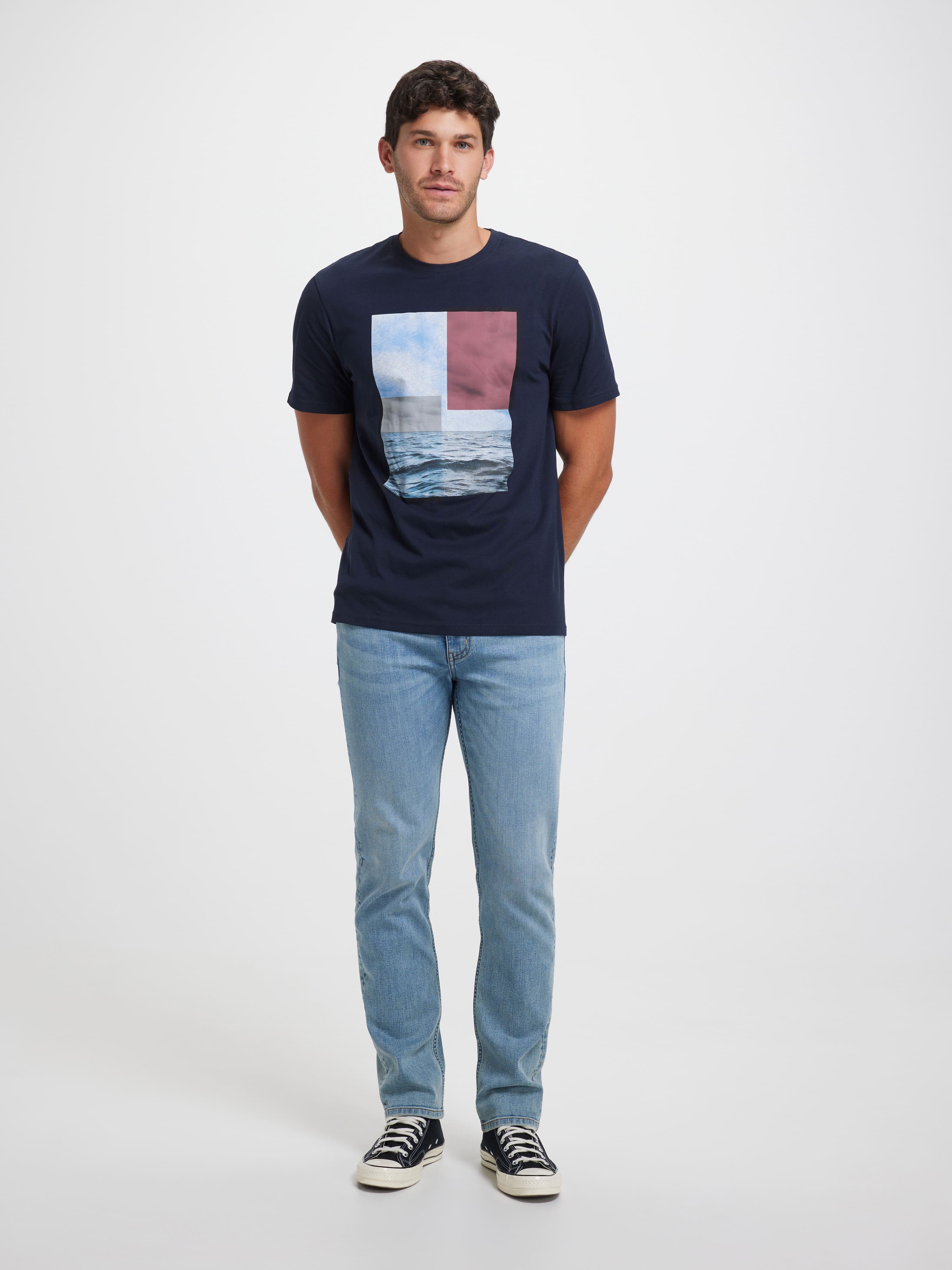 Short Sleeve Tonal Block Shirt
