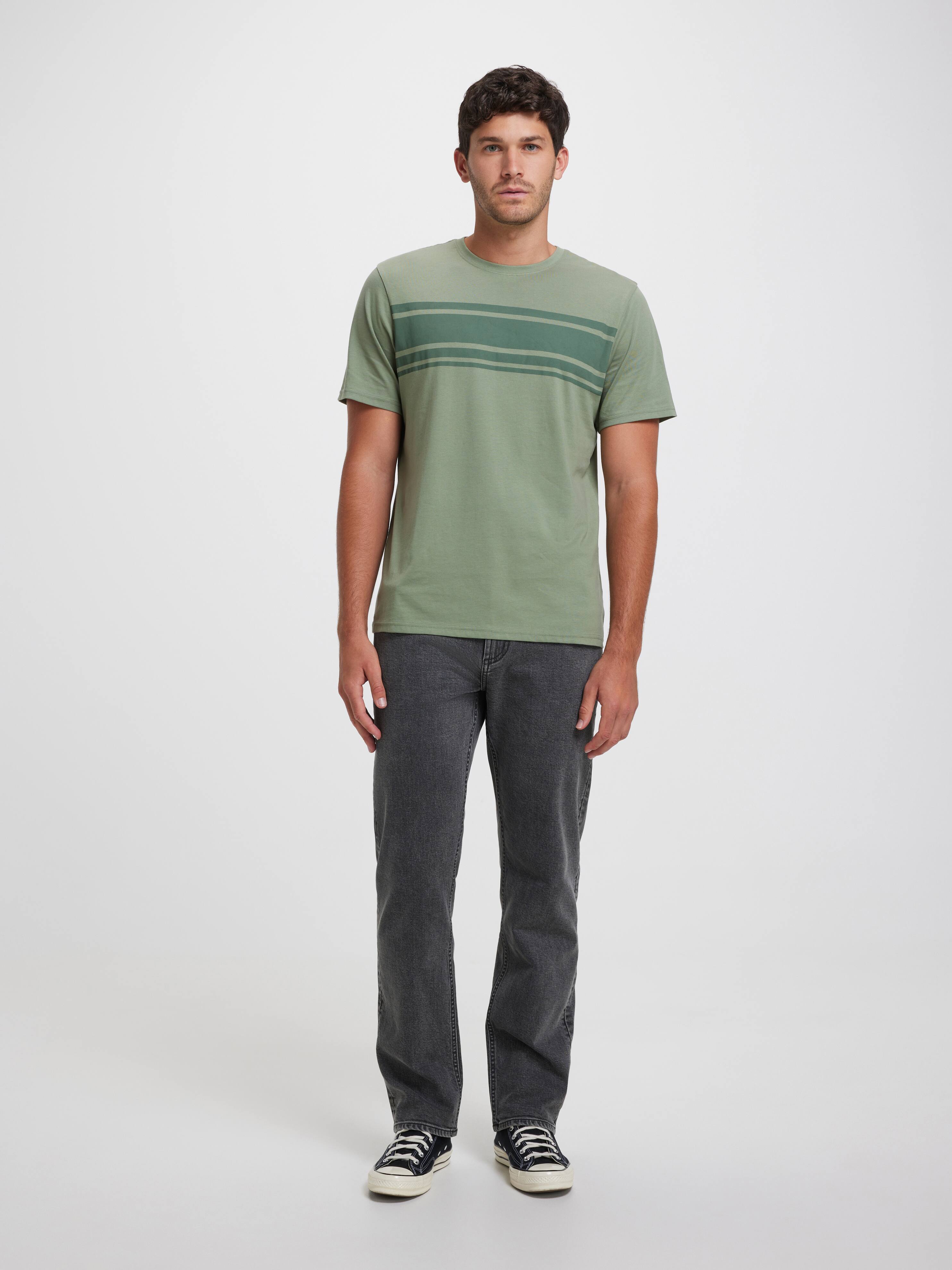Short Sleeve Chest Stripe Shirt