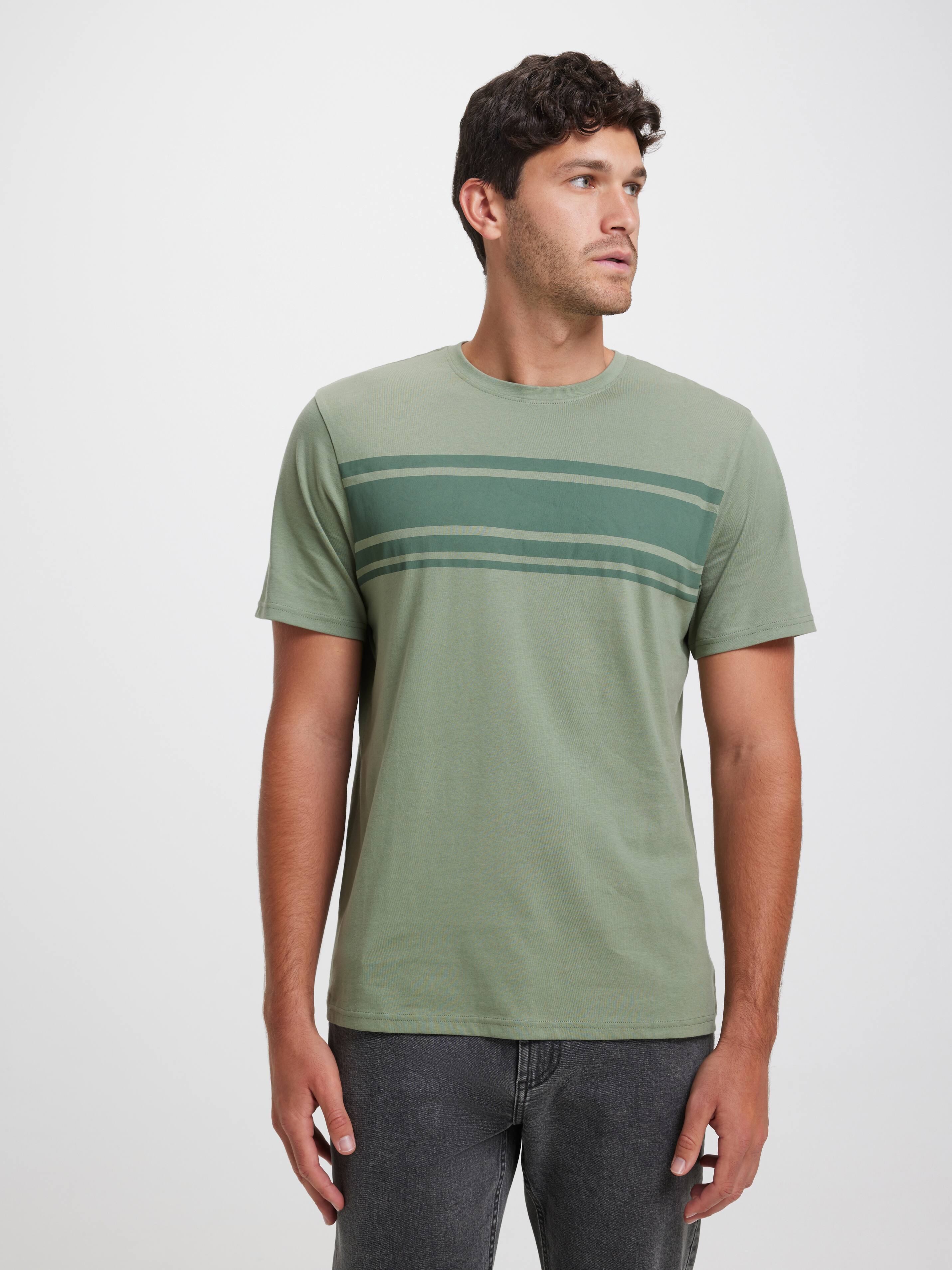 Short Sleeve Chest Stripe Shirt