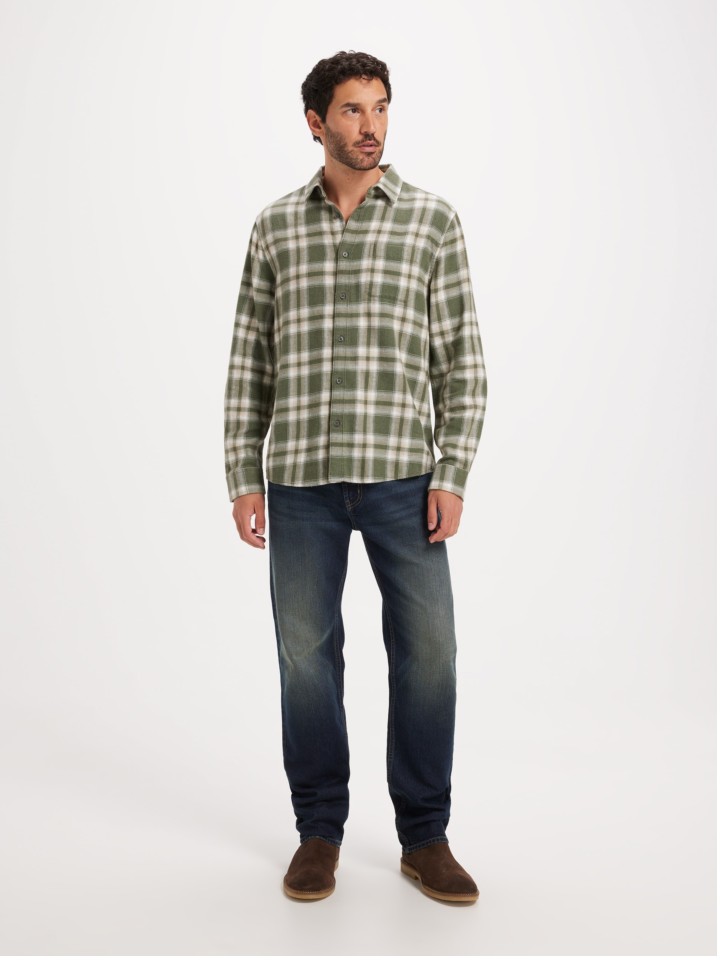 Long Sleeve Flannel Check Shirt