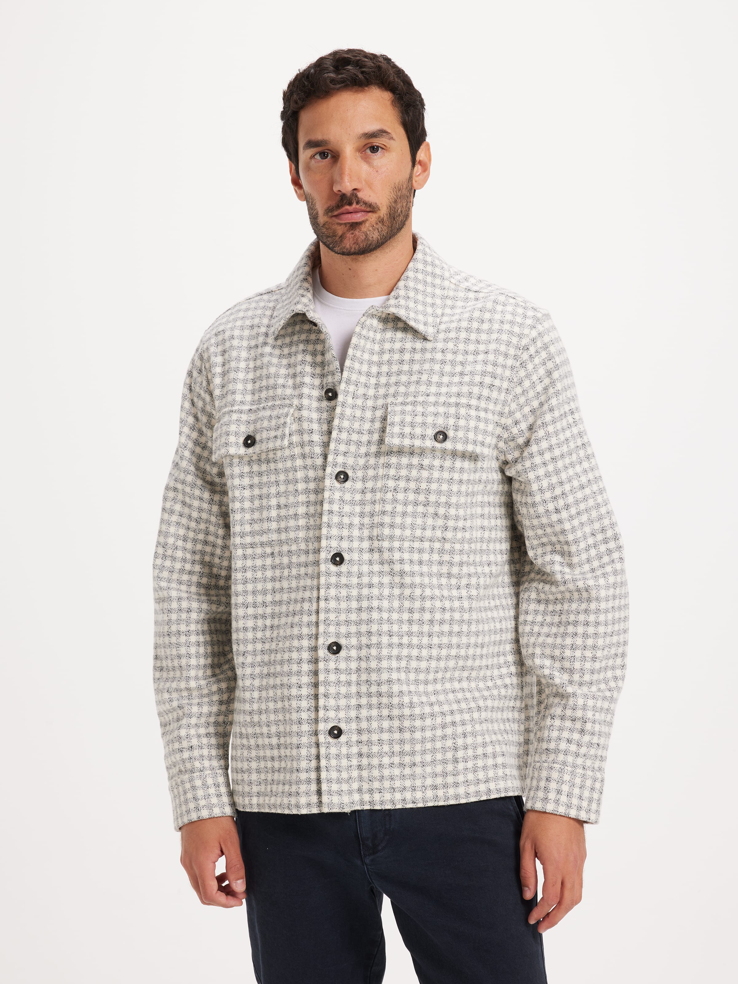 Texture Check Overshirt