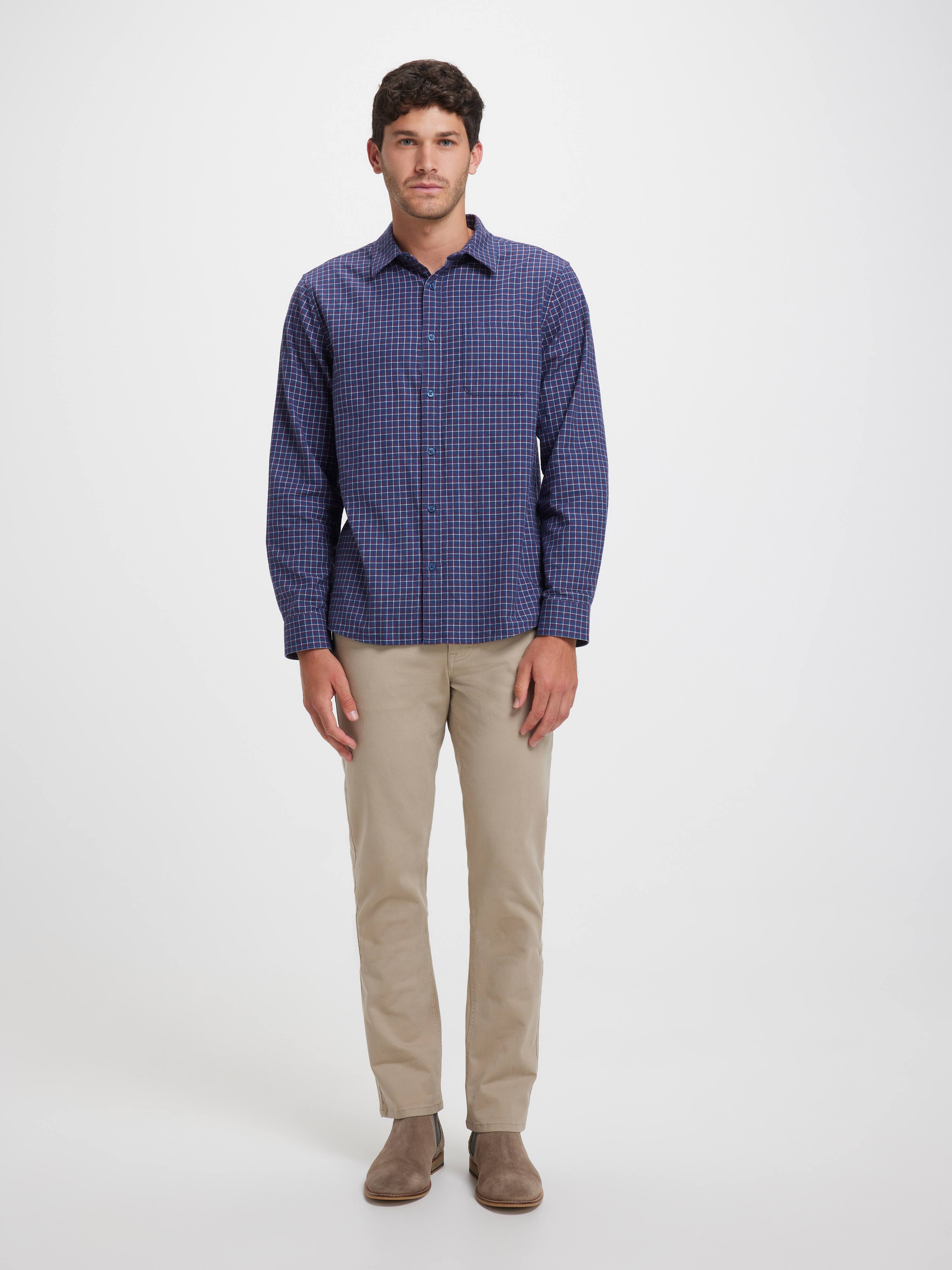 Long Sleeve Cotton Check Shirt