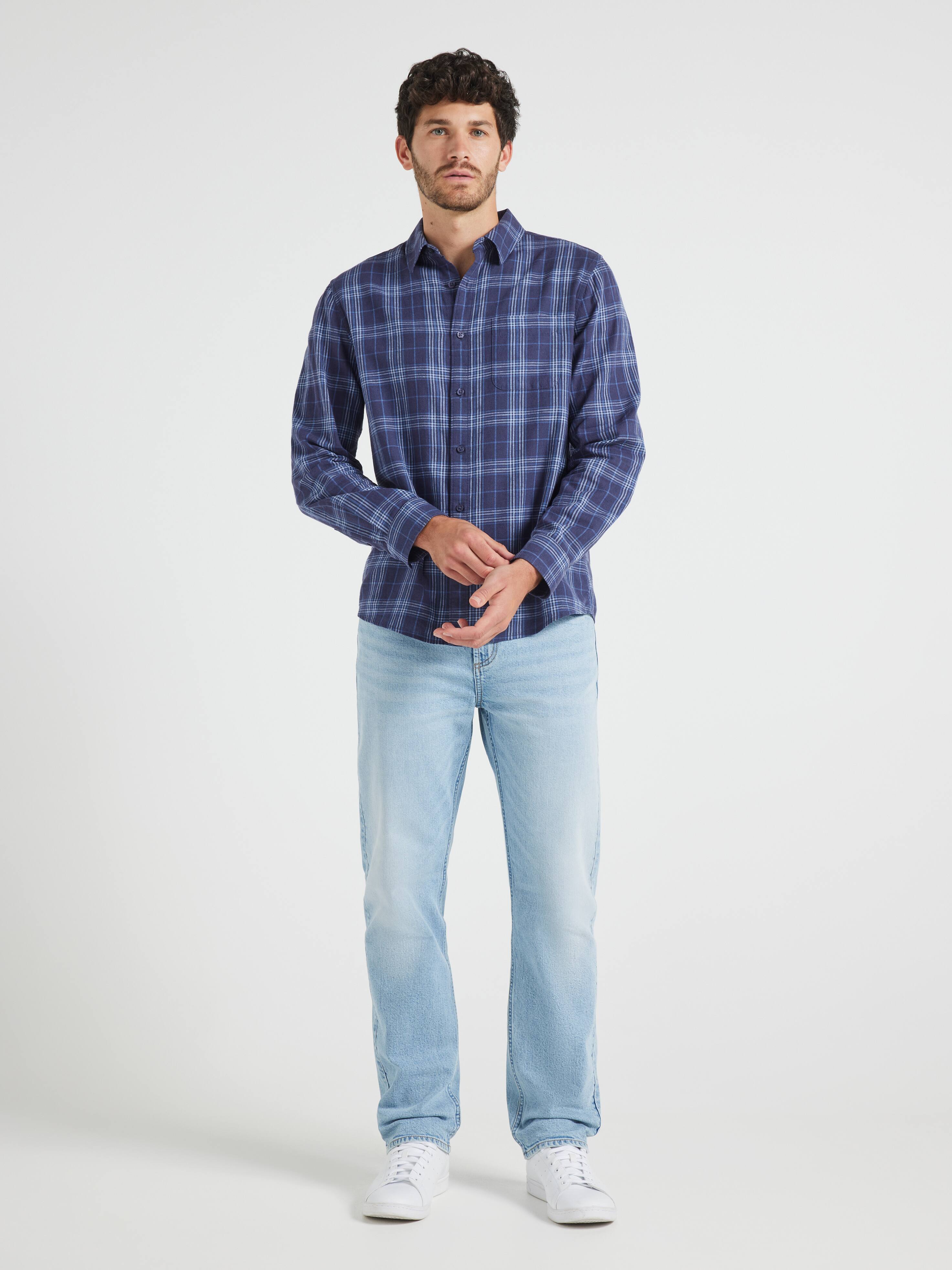 Long Sleeve Linen Blend Shirt