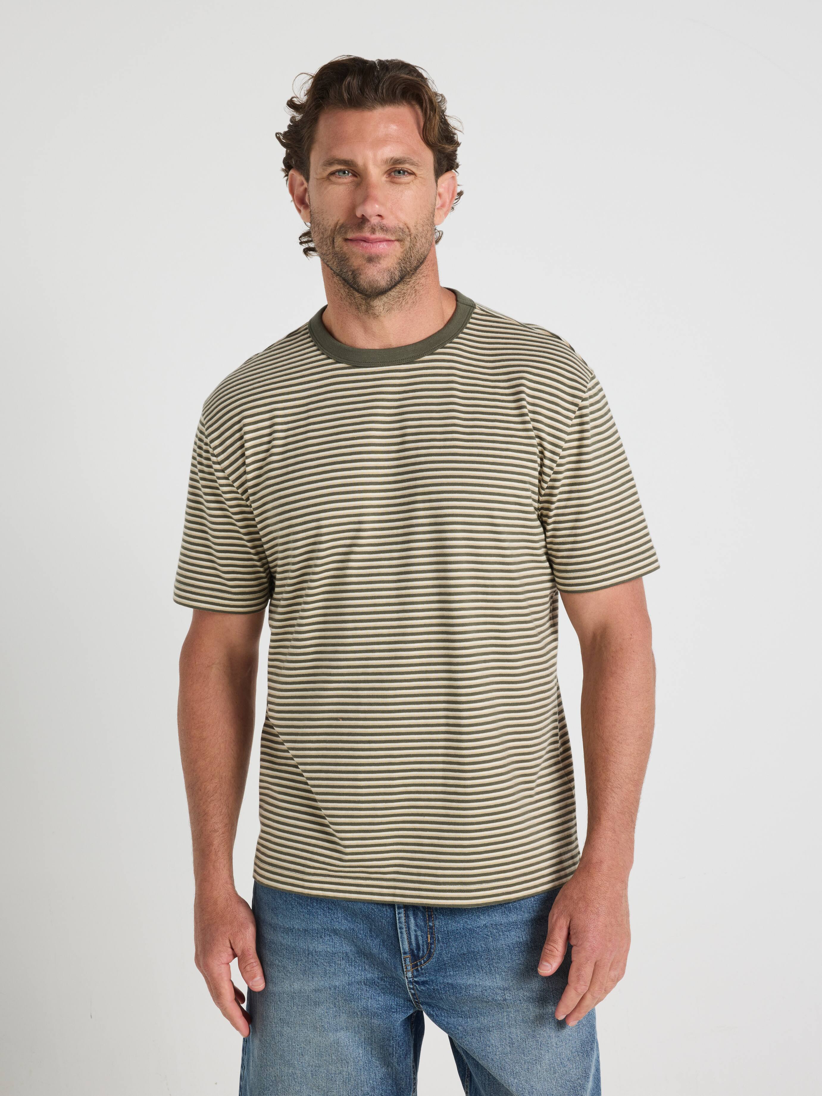 Short Sleeve Feeder Stripe