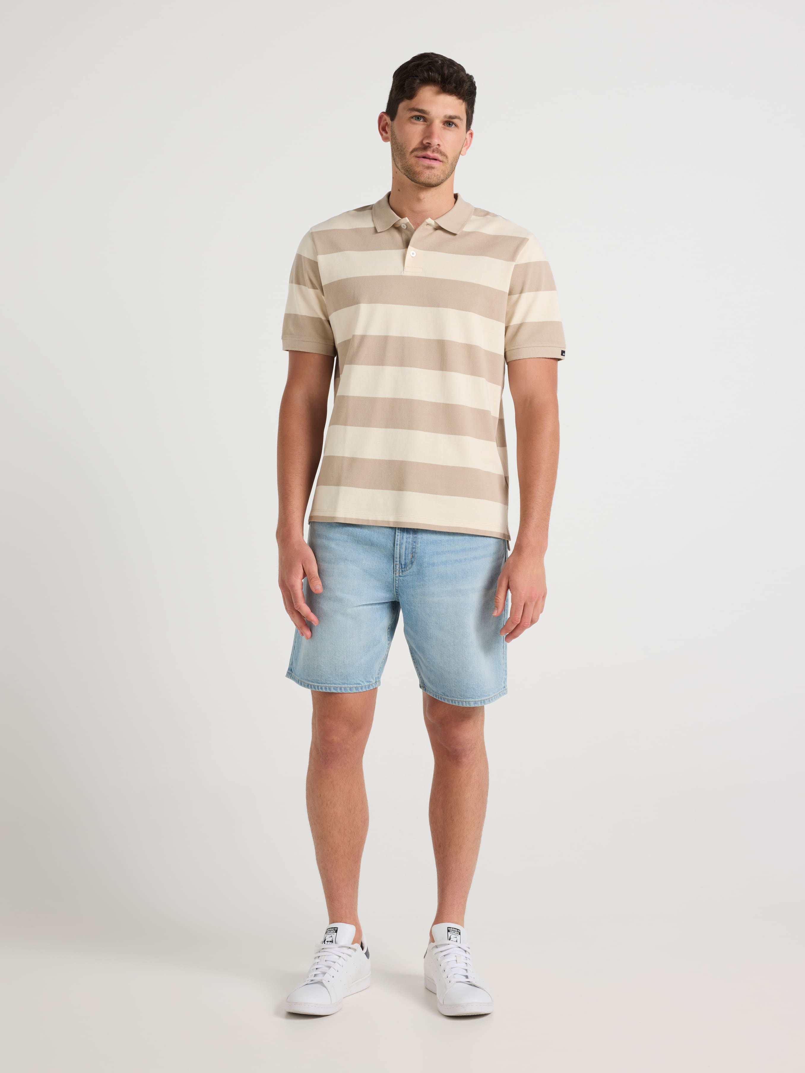 Short Sleeve Regular Stripe Polo
